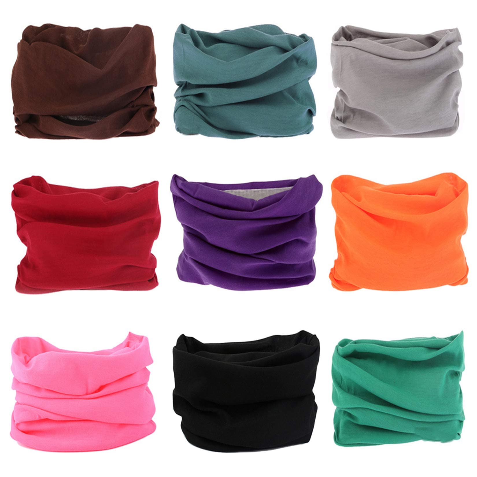 EKLOEN 12PCS/9PCS/6PCS Multifunctional Headband Magic Mask Scarf