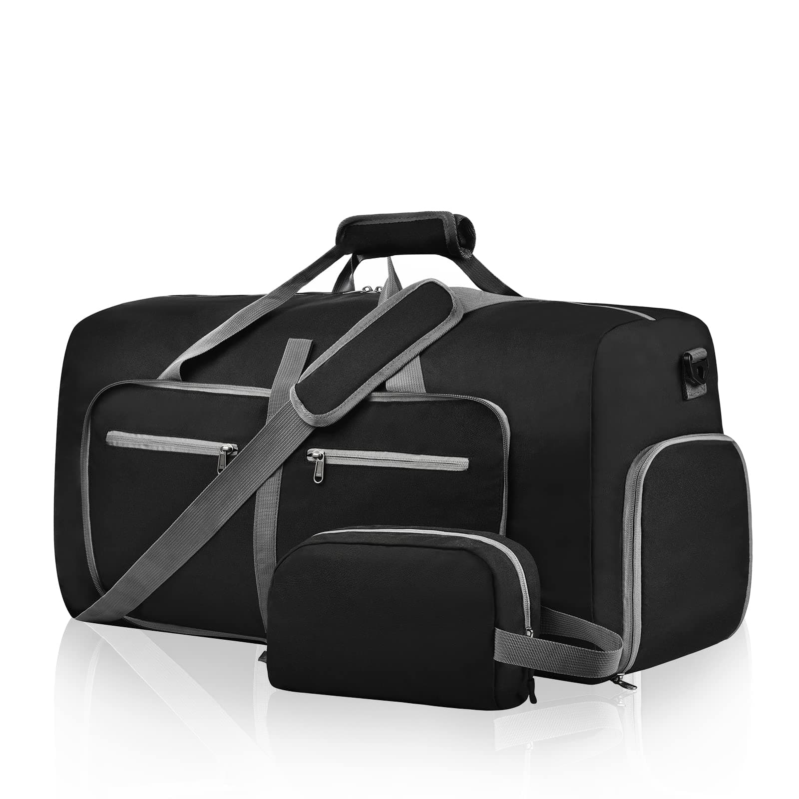 Felipe VarelaDuffle Bag with Shoes Compartment and Adjustable Strap,Foldable Travel Duffel Bags for Men Women,Waterproof Duffel Bags