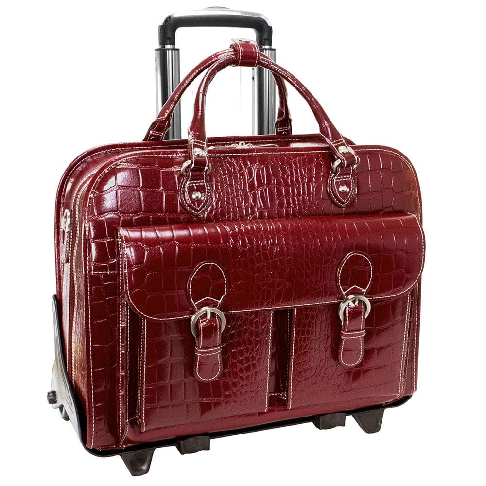 Siamod SAN MARTINO Ladies' Detachable-Wheeled Briefcase 15 Laptop Case Red