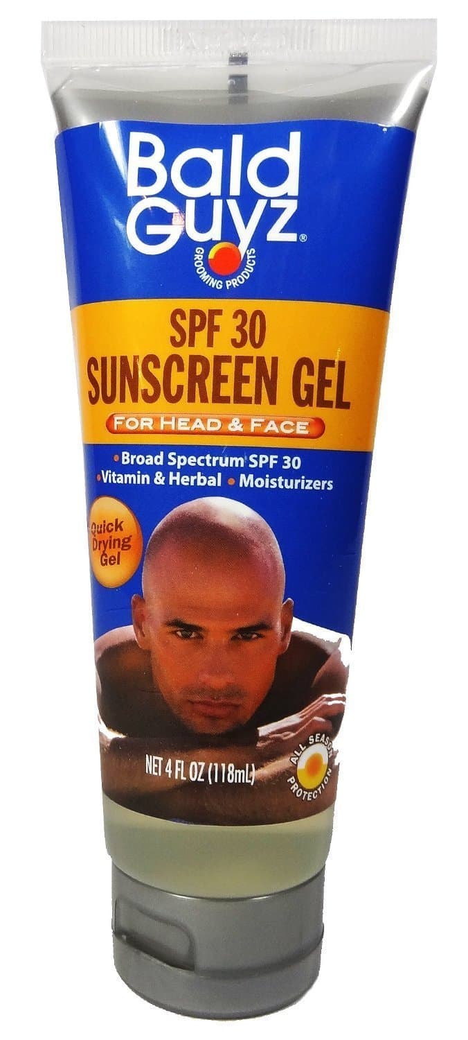 Bald Guyz Original SPF 30+ Sunscreen Sweat Resistant Quick Drying Gel, 4 fl oz