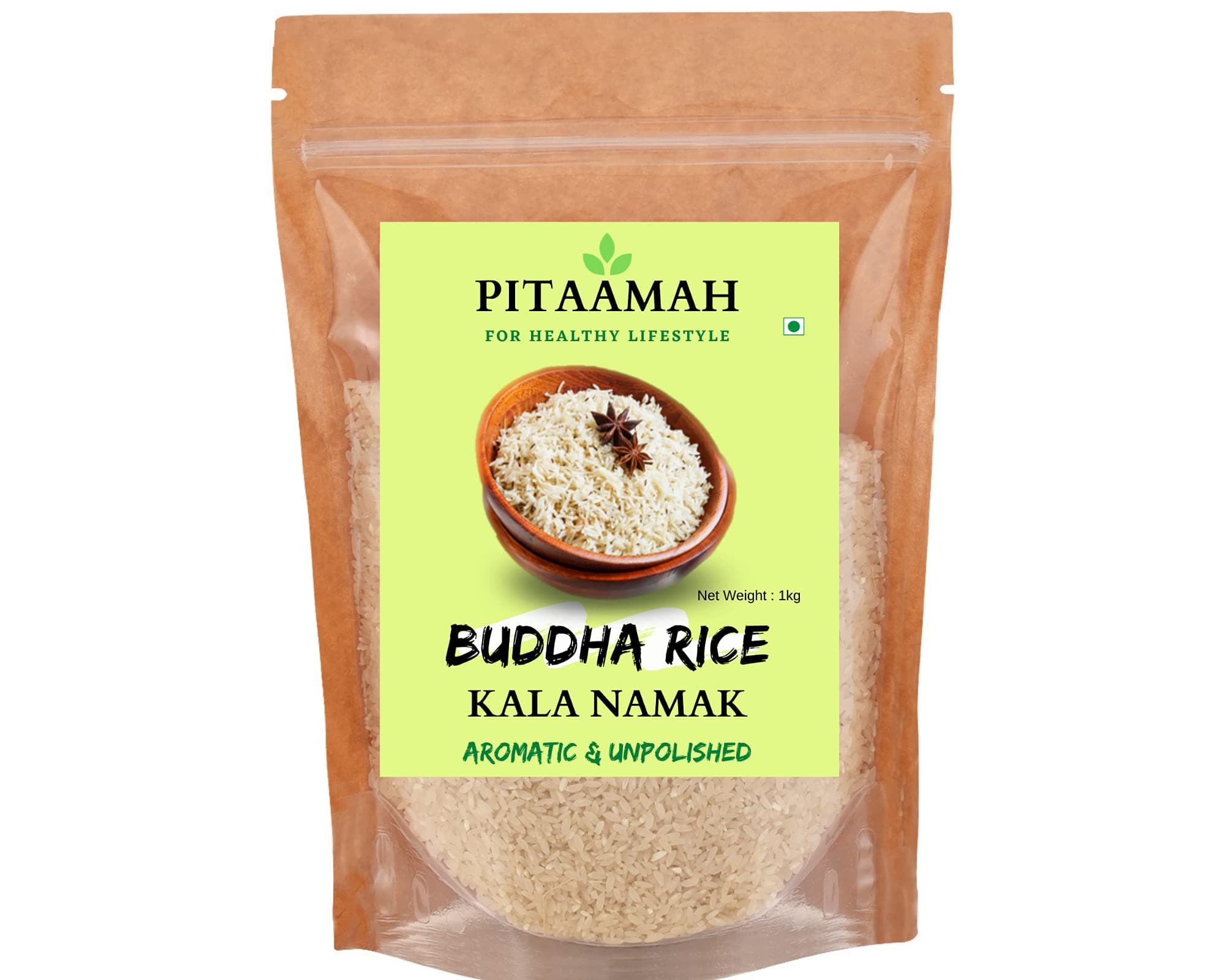 Pitaamah Kala Namak Rice | 3kg | Aromatic Rice | Traditionally Milled | Unpolished Rice | Diabetic Friendly | Directly From Farmers