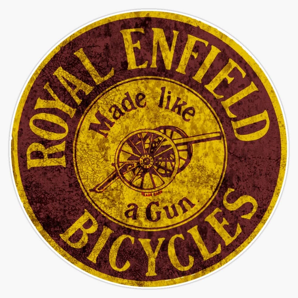 Vision Signs Royal Enfield Bicycles England Sticker Bumper Sticker Vinyl Decal 5 inches