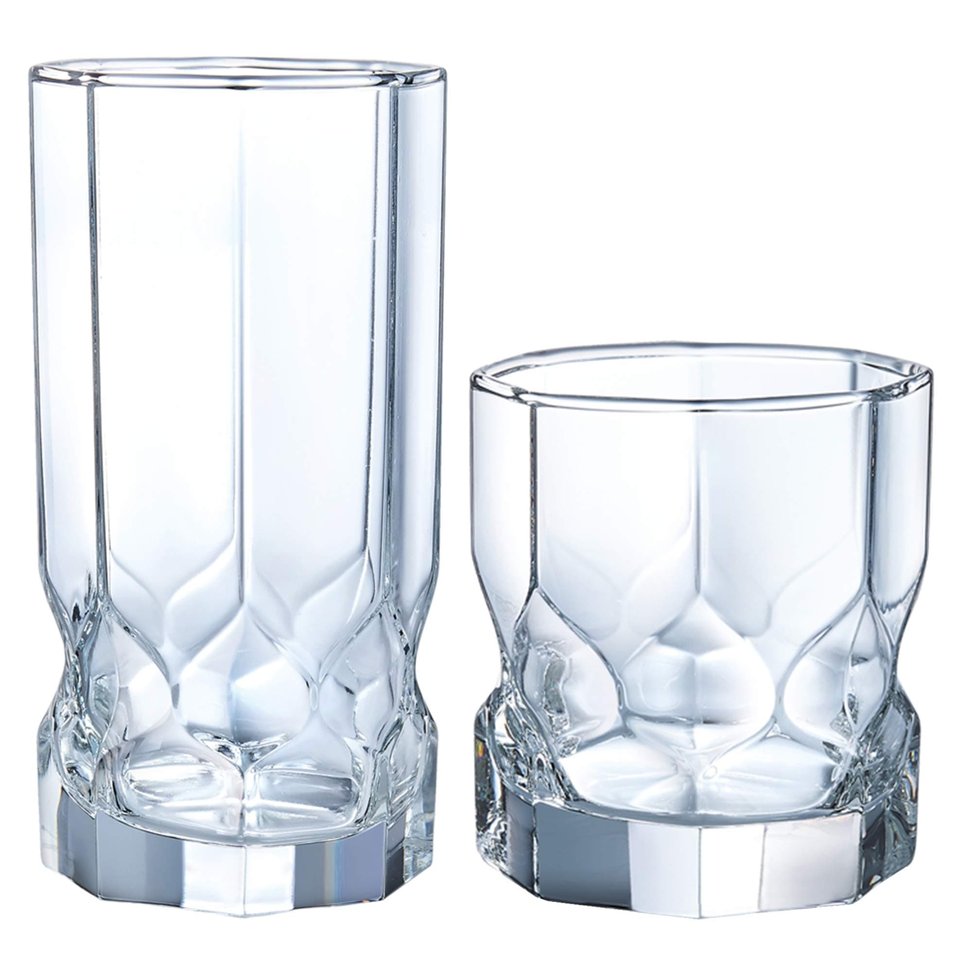 Luminarc Topaz 16-Piece Assorted Glass Tumbler Set
