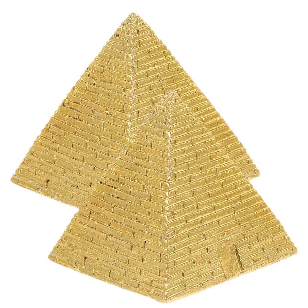 VOSAREA 2pcs Mini Pyramid Model Vintage Egyptian Pyramid Figurine Statue World Famous Building Sculpture Desktop Feng Shui Ornament Egypt Souvenirs Zen Sand Garden Accessories