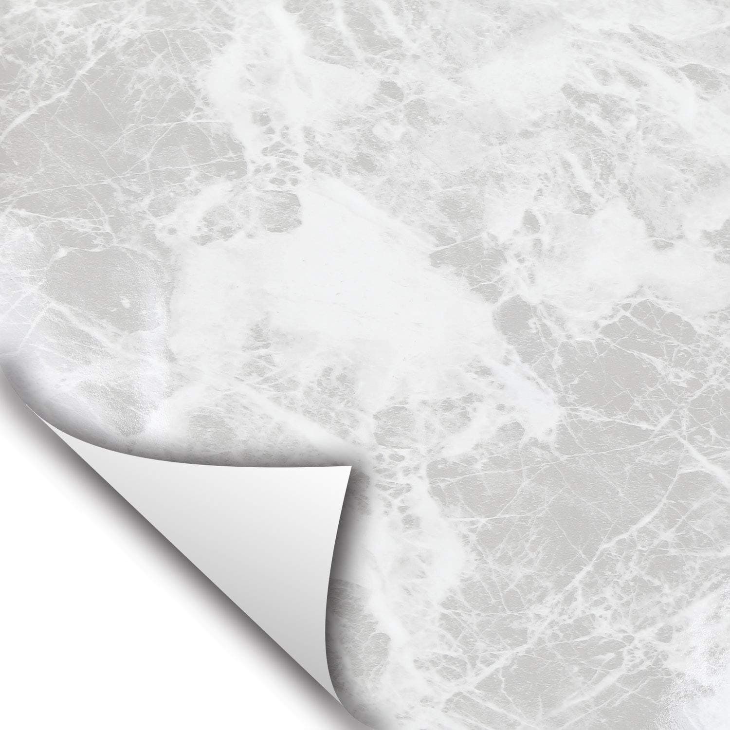 Gloss Marble Paper for Counter Top Faux Stone Ice Grey Granite Self Adhesive Wall Stickers Peel and Stick Home Kitchen Shelf Drawer Liner