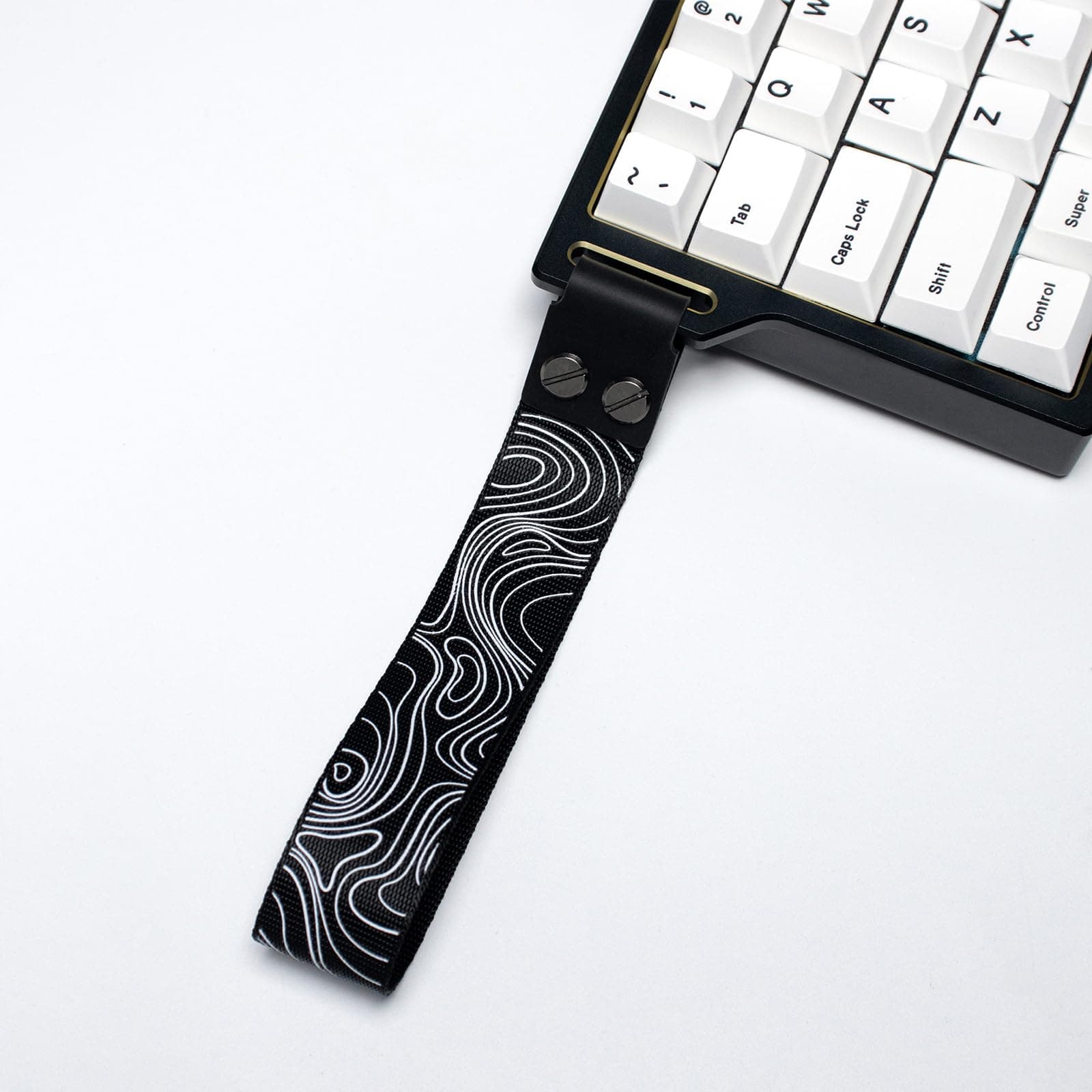 Custom Keyboard Strap with Adhesive Compatible with ATK 68/ Mu68/ Wooting 60he/ Multiple Mechanical Keyboards (Black)