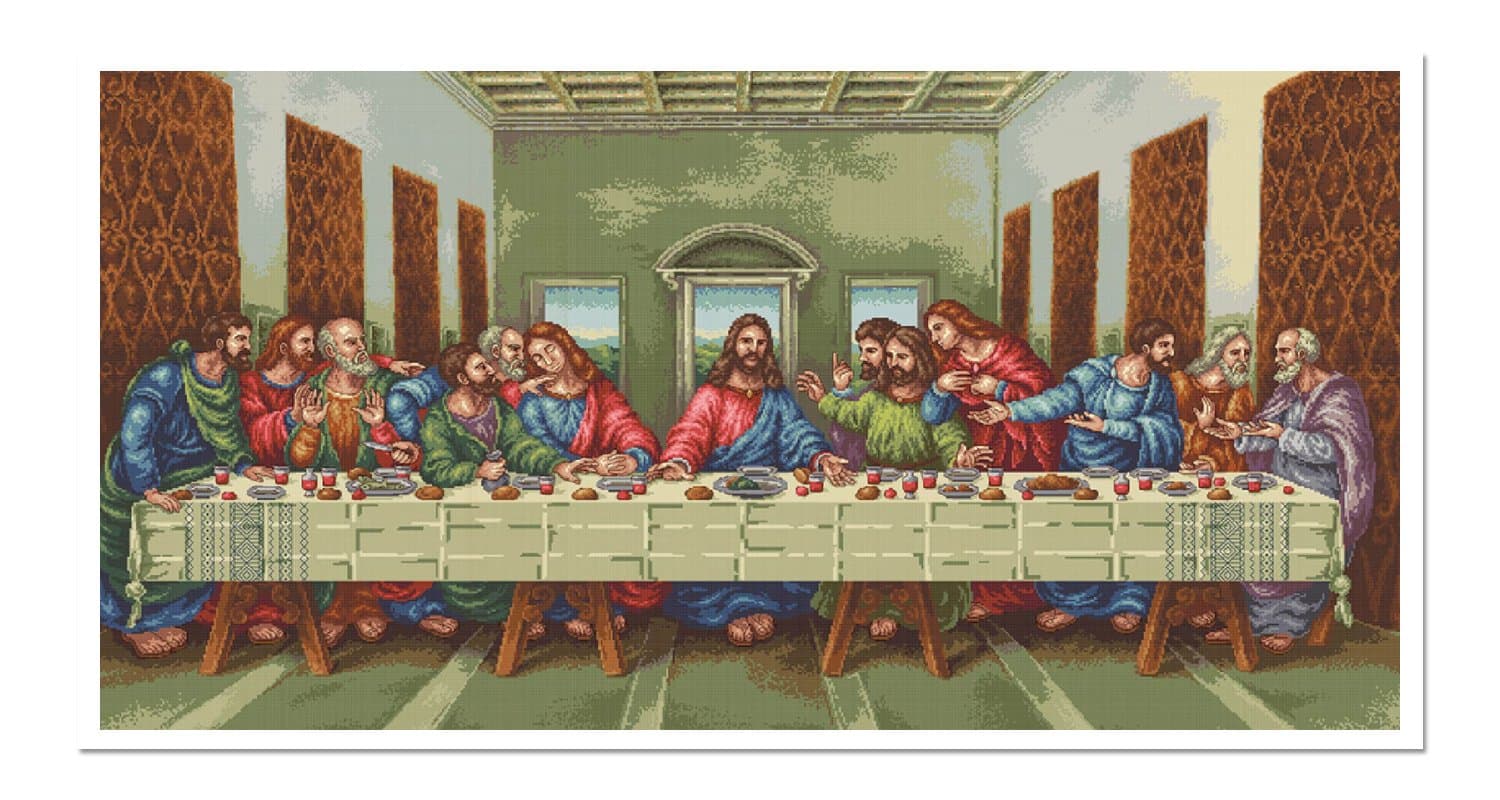 [WinCraftArt] The Last Supper DIY Cross Stitch Pattern Complete Kit