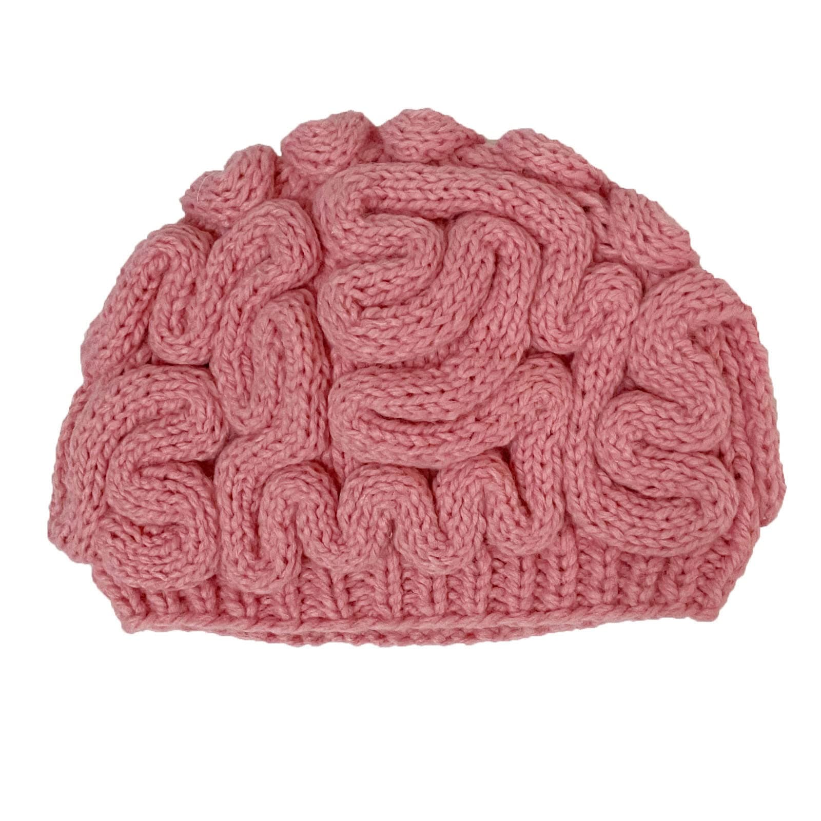 Unisex Handmade Knitted Brain Beanie Cap Halloween Hat