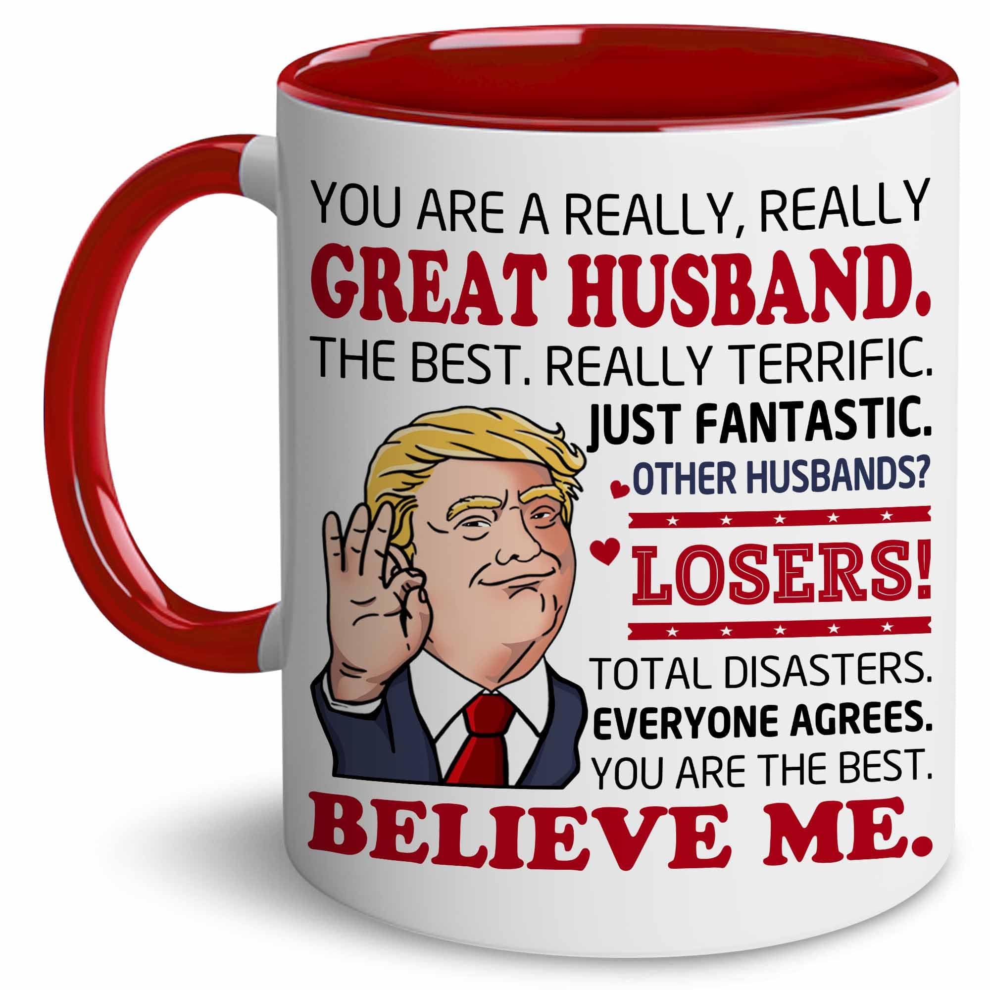 BECHUSKY Fathers Day Gift For Husband - Best Husband Ever Gifts - Father Day, Birthday Gift For Husbands - Valentine Wedding Anniversary Mug For Him, Hubby From Wifey - Best Husbands Mugs