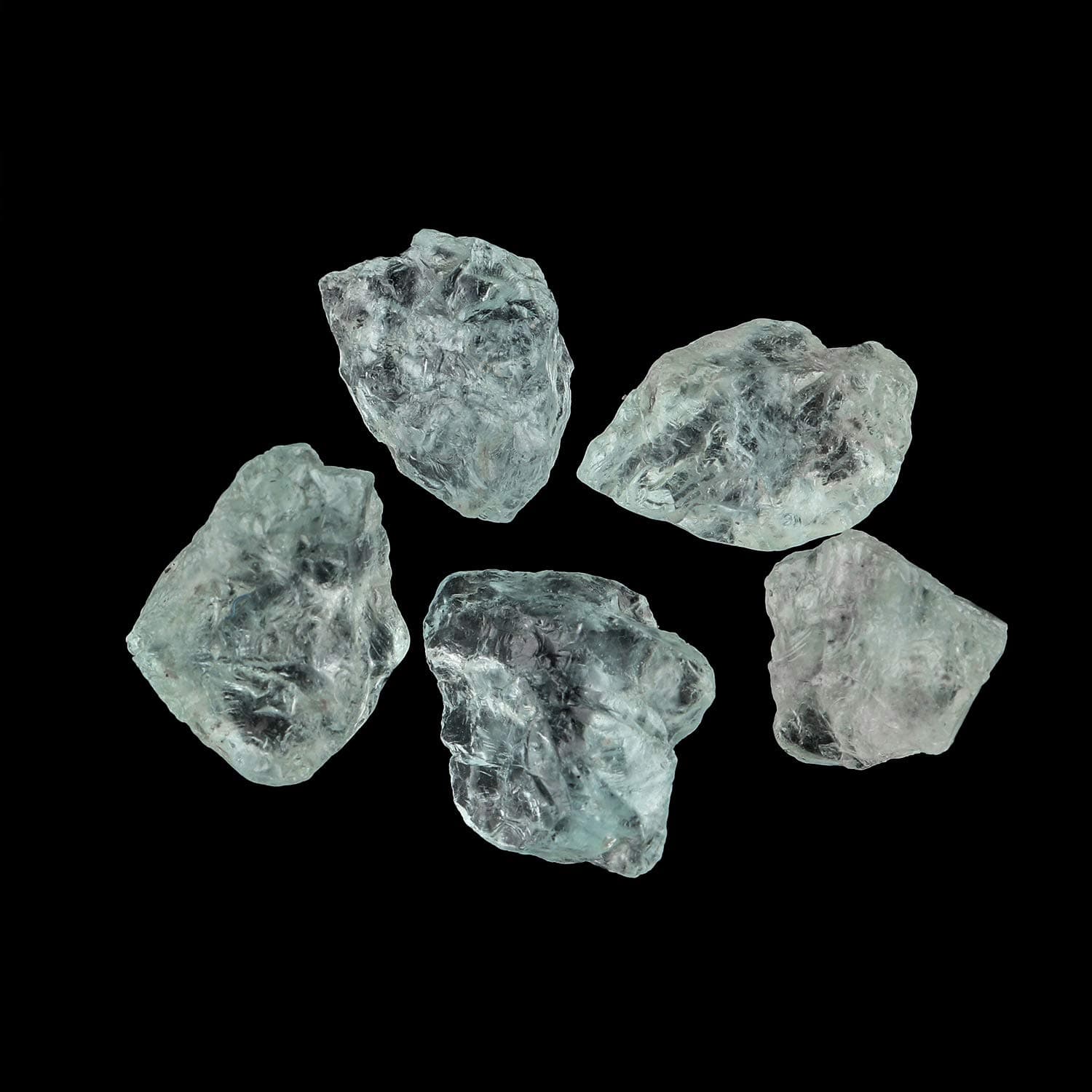Natural 25 Cts Raw Aquamarine Rough Loose Gemstones Raw Healing Crystals Stones for Tumbling & Jewelry Making Supplies Gem Rocks for Decor & Gifts, 25 CARAT, gemstone
