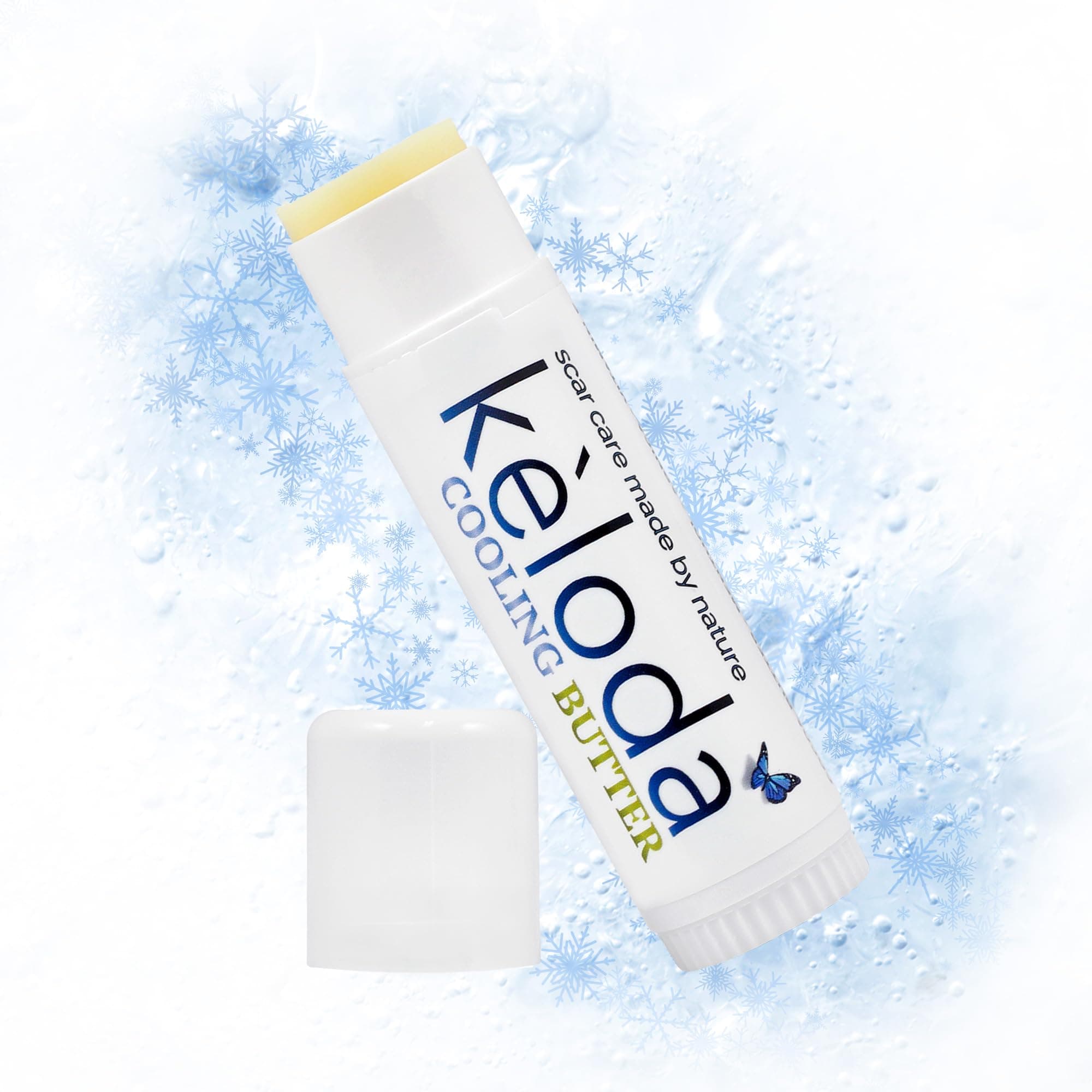 Scar & Keloid Removal Butter Stick with Menthol, Cooling Balm for Painful, Irritated & Itching Scars & Keloids from Piercings & Burn, With Cocoa, Shea Cream Butter, Coconut & Jojoba Oil