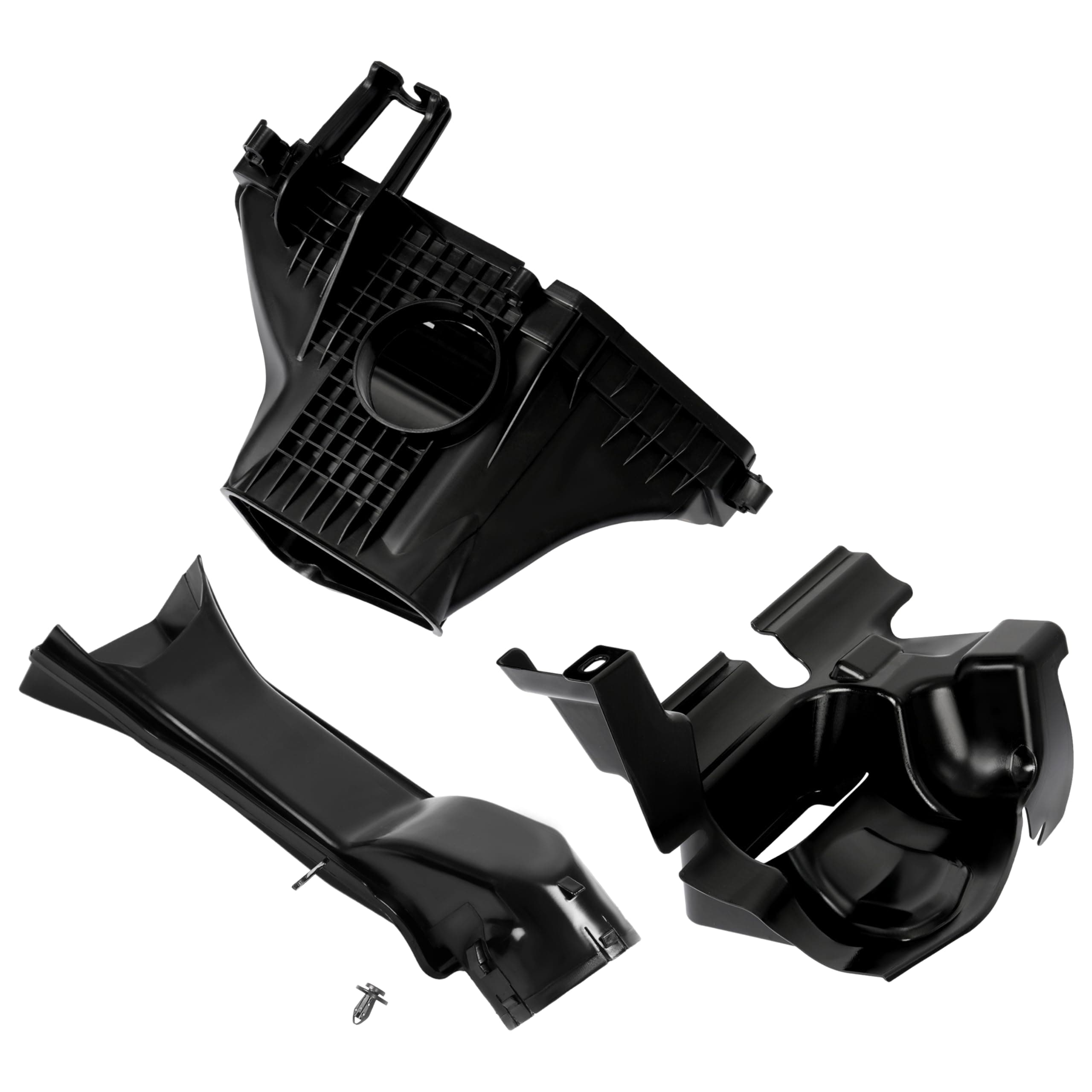 HECASA Cold Air Intake Tube Inlet & Air Intake Box Compatible with 2019-2023 Dodge Charger SRT Hellcat Replacement for 68175164AC 6842623AA 68394595AA Plastic Black