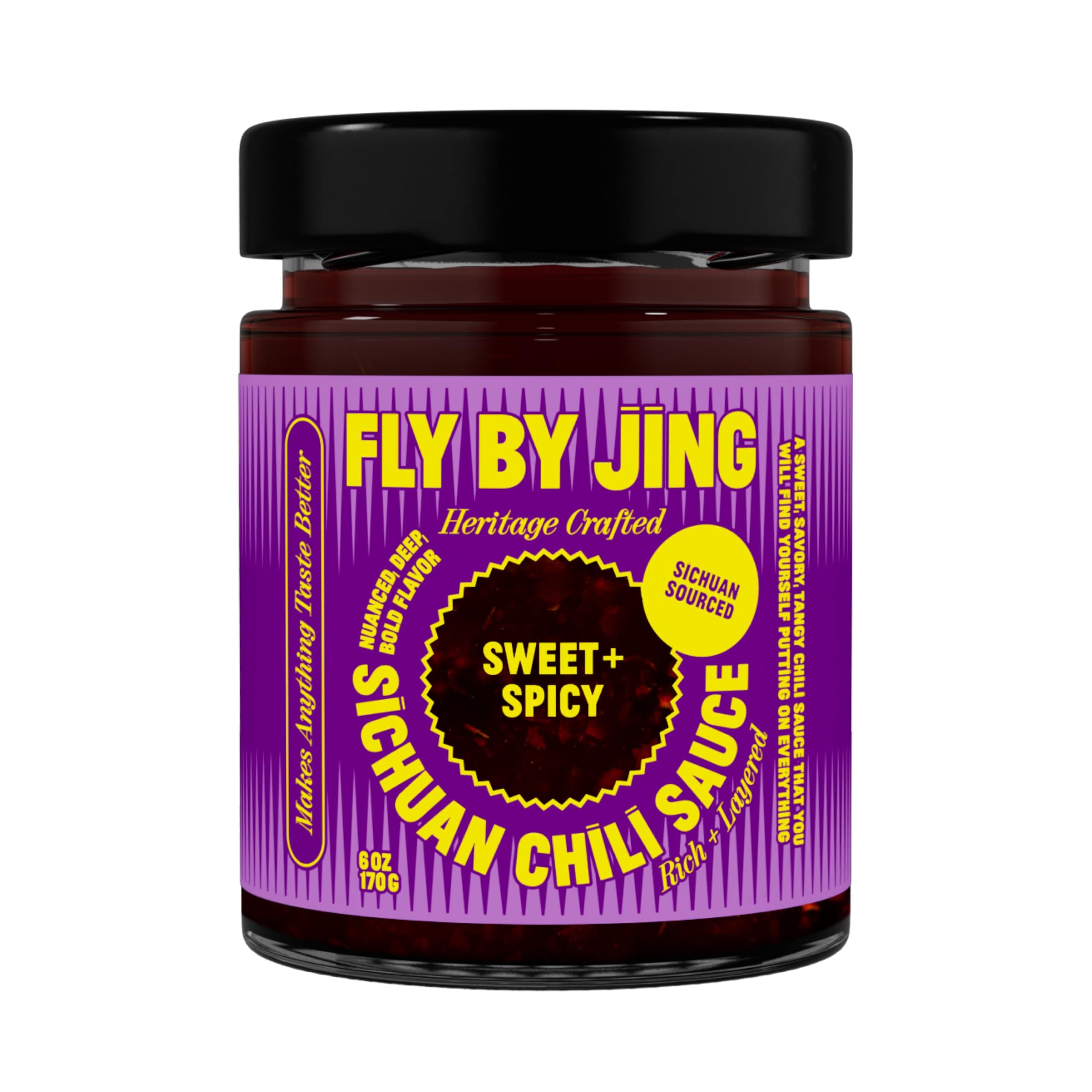 Spicy Sweet Chili Sauce - Perfect for Noodles, Meats, Veggies, and Dumplings - All-Natural and Vegan Zhong Sauce, Use as Marinade and Glaze, 6oz (Pack of 1)