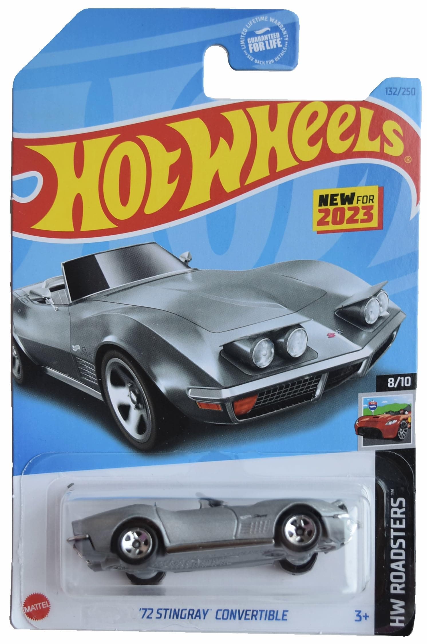 72 Stingray Convertible, HW Roadsters 8/10 [Silver] 132/250