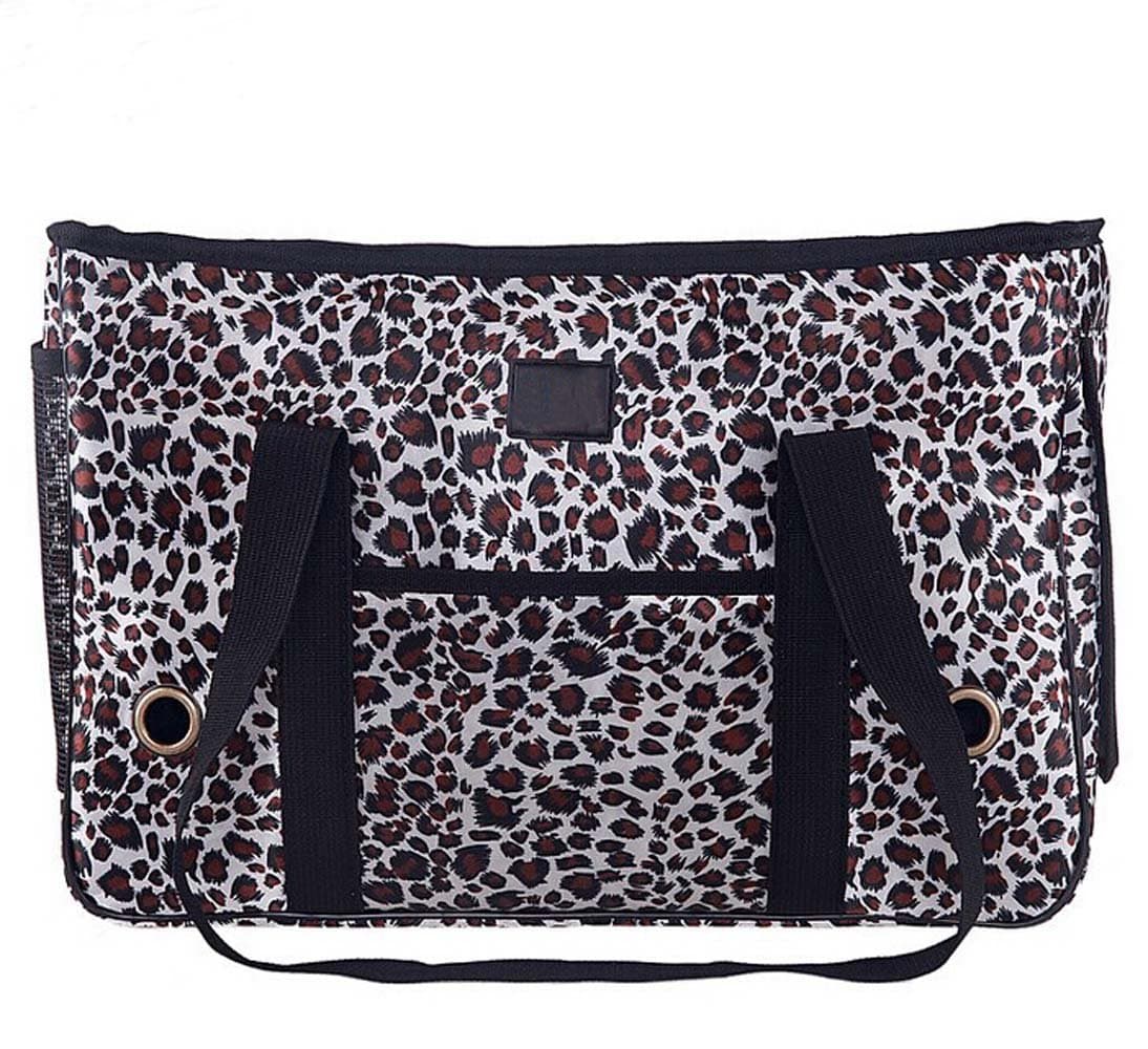 Petown Dog Carrier Purse Pet Shoulder Tote Bag Leopard (Small)