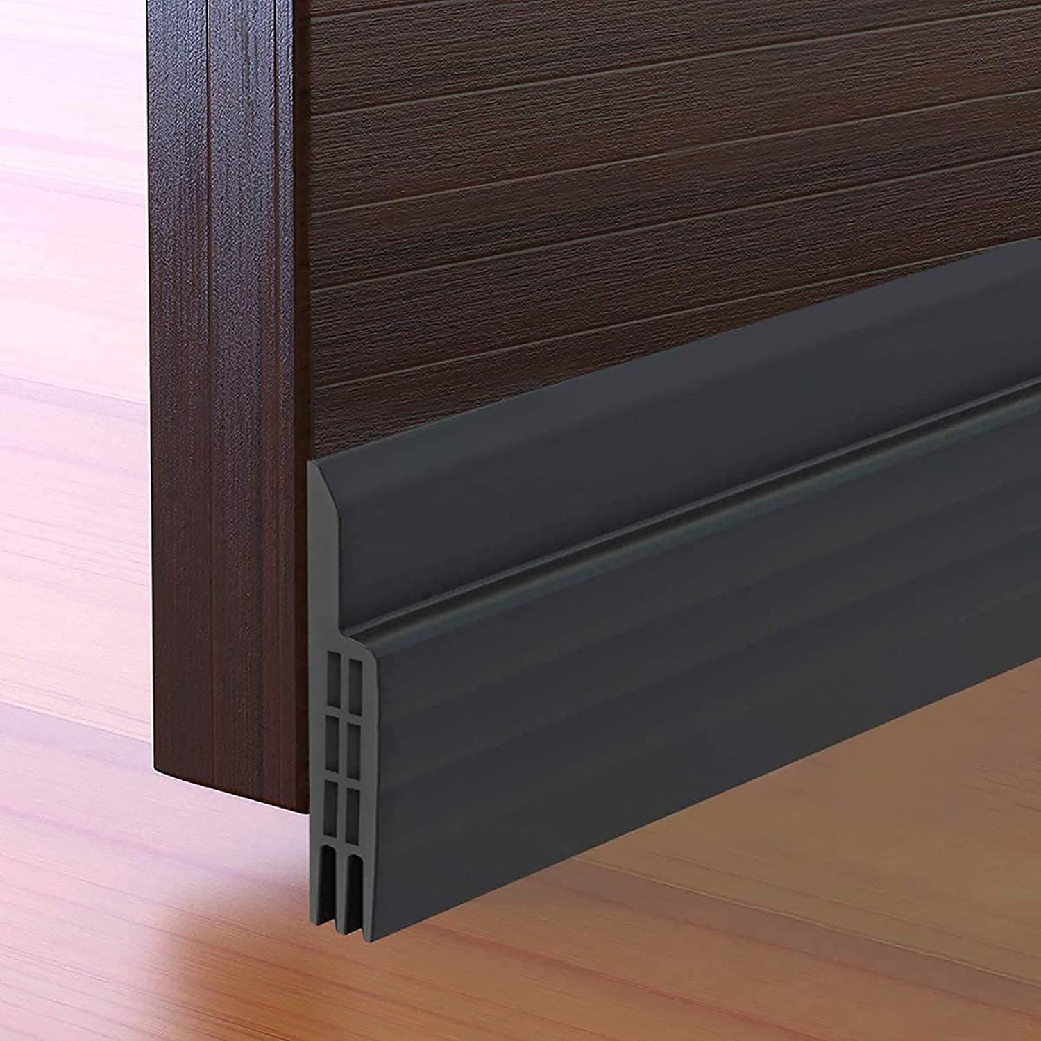 Triangle Door Draft Stopper Under Door Seal for Exterior/Interior Doors, Door Sweep Strip Under Door Draft Blocker, Soundproof Door Bottom Weather Stripping, W 50mm(2") x L 100cm(39.37") (Black)