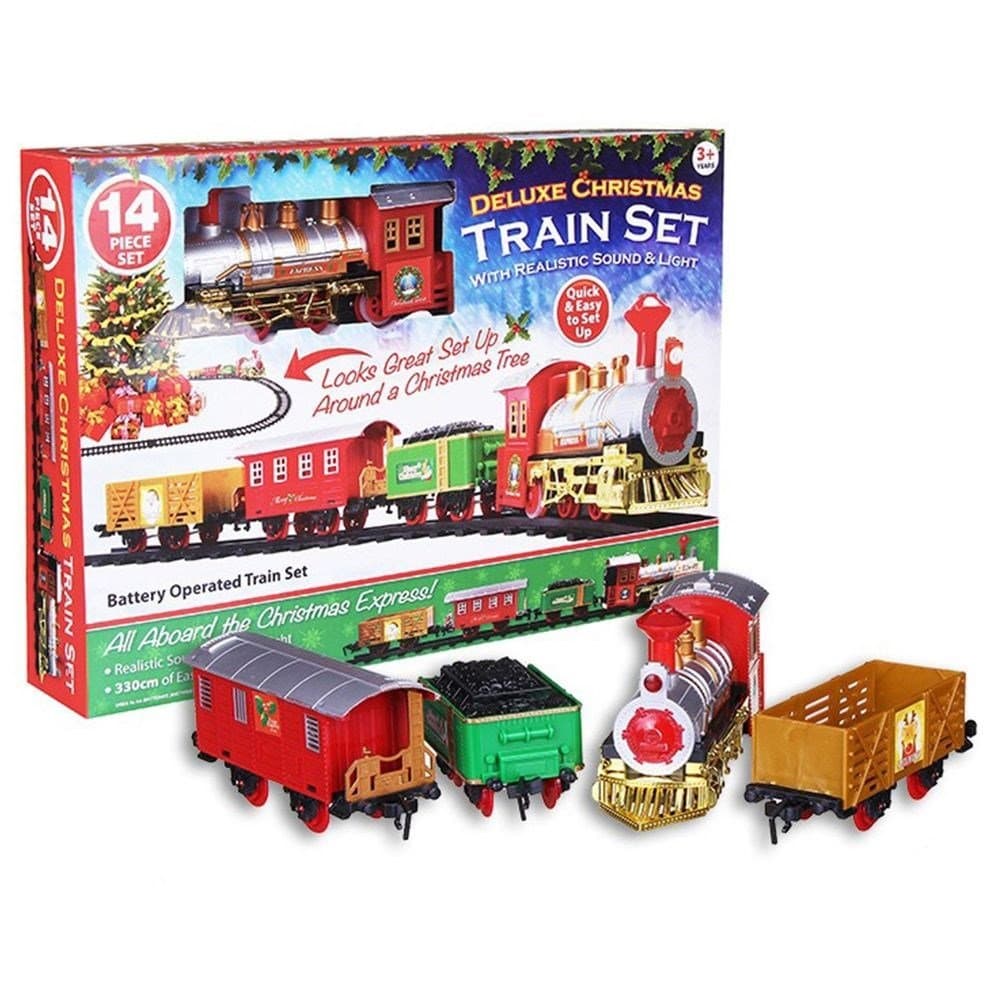 Deluxe Christmas Tree Train Set with Realistic Sound by E Bargains UK