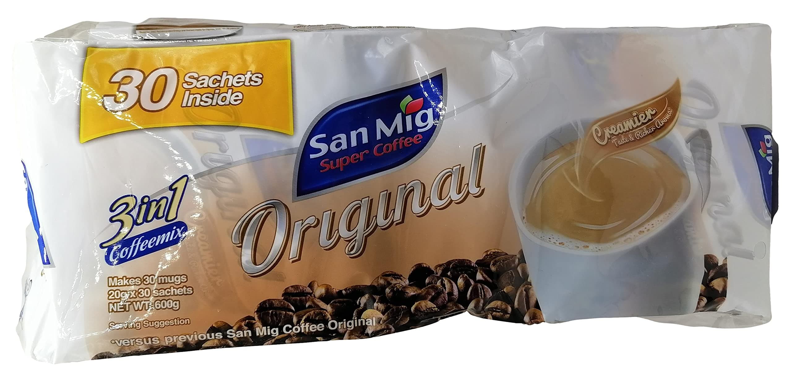 San Mig Super 3in1 Coffee Original 30 sachet pack (20gX30pcs.)