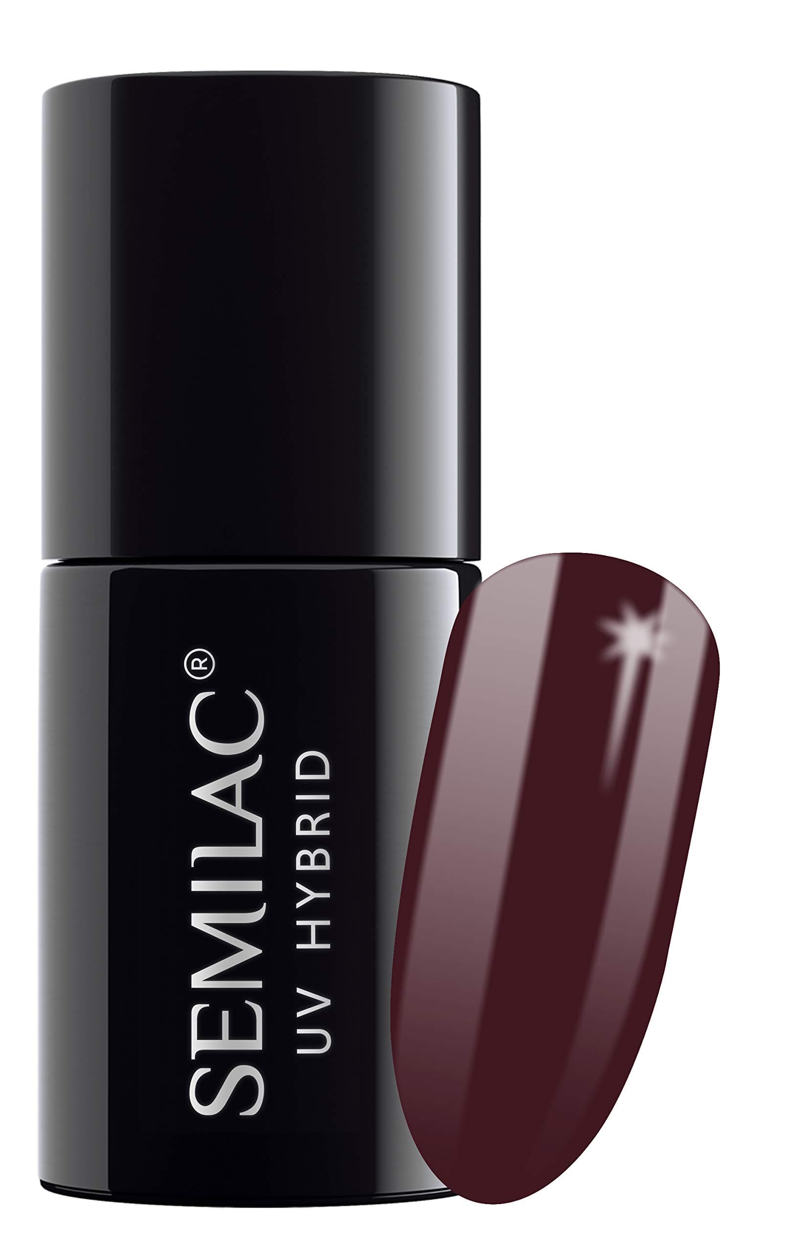 SemilacUV Hybrid Nail Polish, Number 030, 7 ml, Dark Chocolate