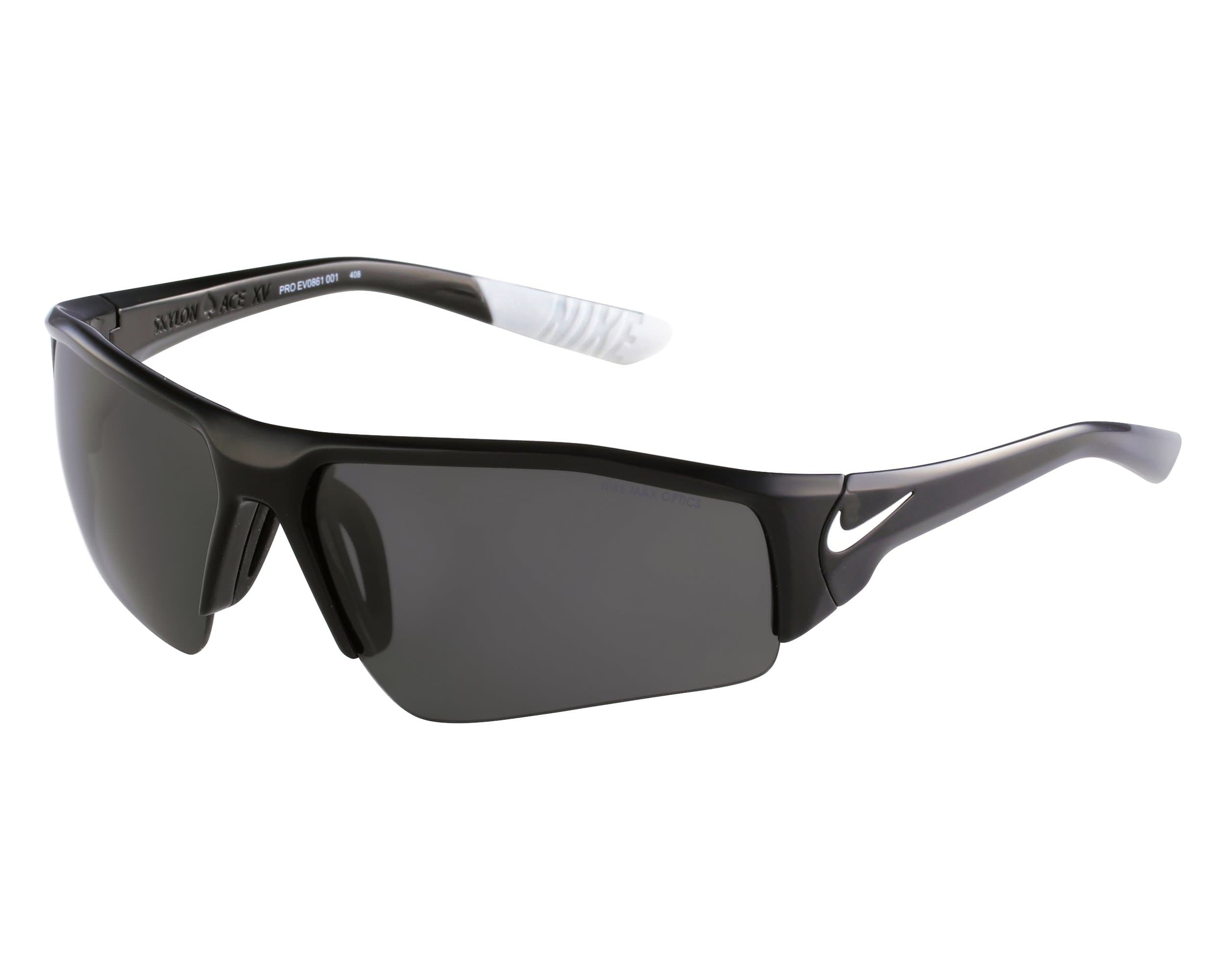 Nike EV0861-001 Skylon Ace XV Pro Sunglasses (One Size), Black/White, Grey Lens