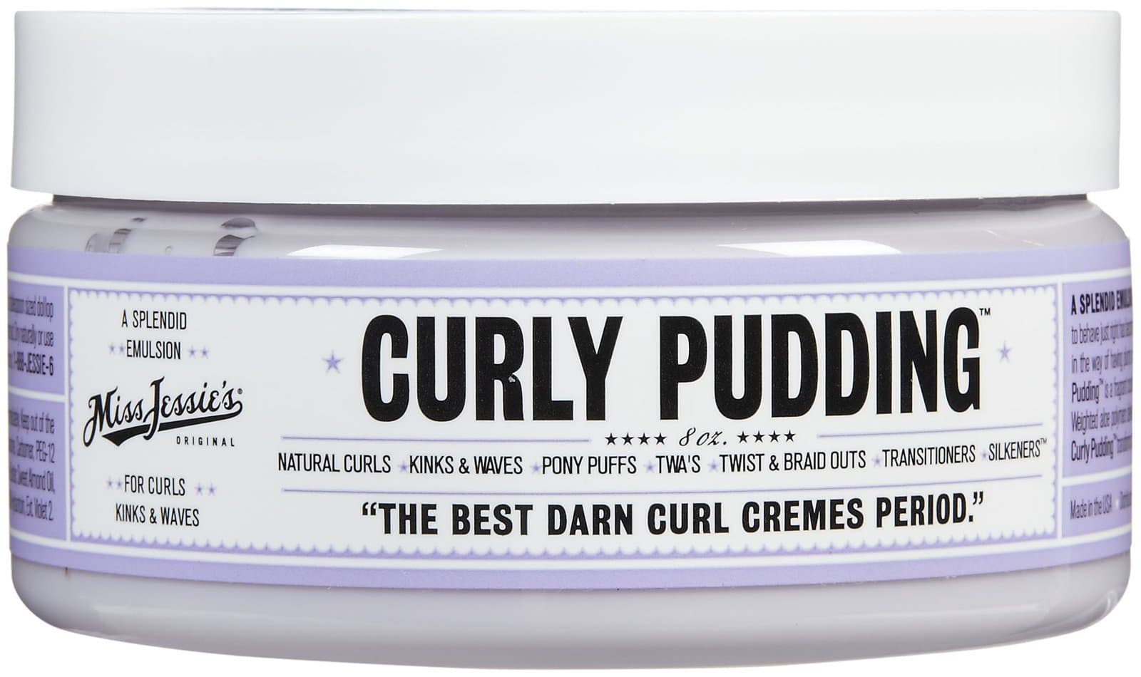 OETUIOW Miss Jessie's Curly Pudding -8Oz,Lavender