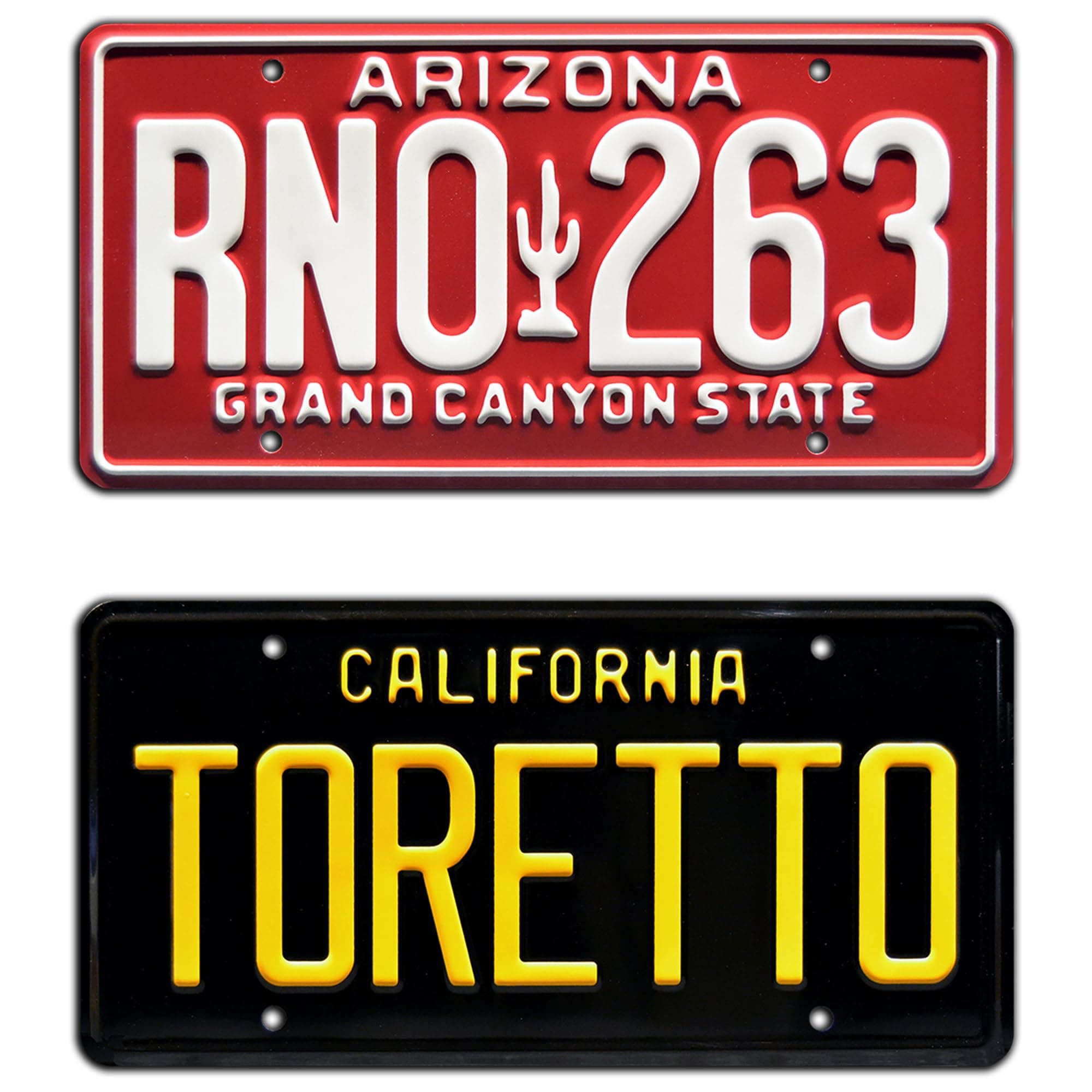 Fast & Furious | RNO 263 + Toretto | Metal Stamped License Plates