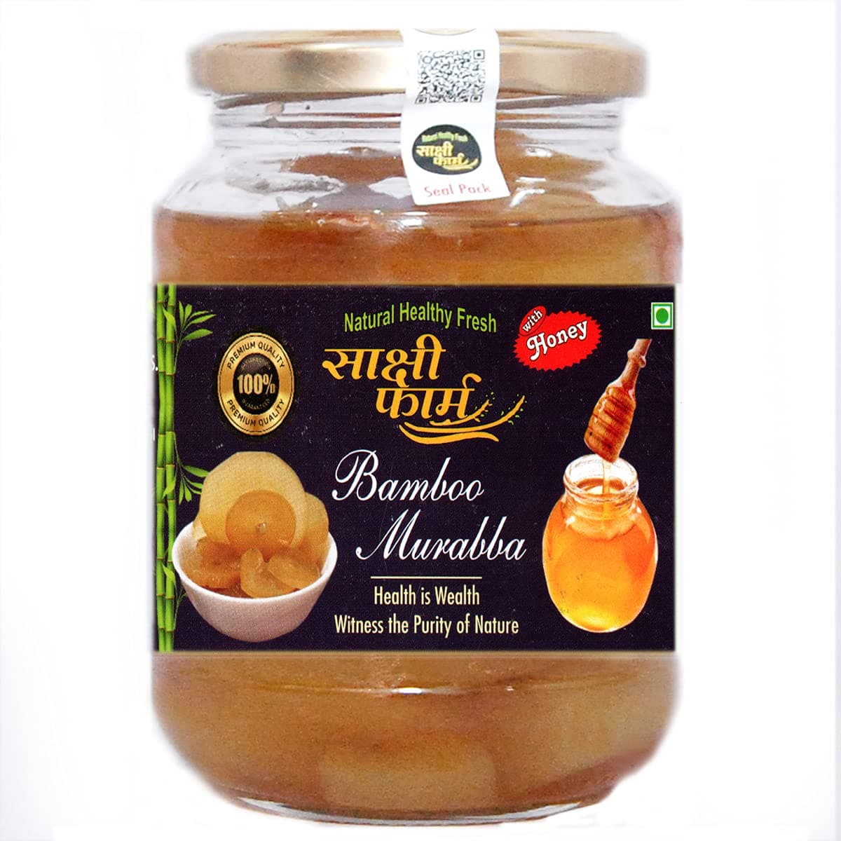 Sakshi Farms | Homemade Bamboo Murabba with Honey And Sugar Free 900 Gms Pack | Helps Increasing Height | Bamboo Shoots, Bans Ka Murabba | "Natural Pure Hygienic"