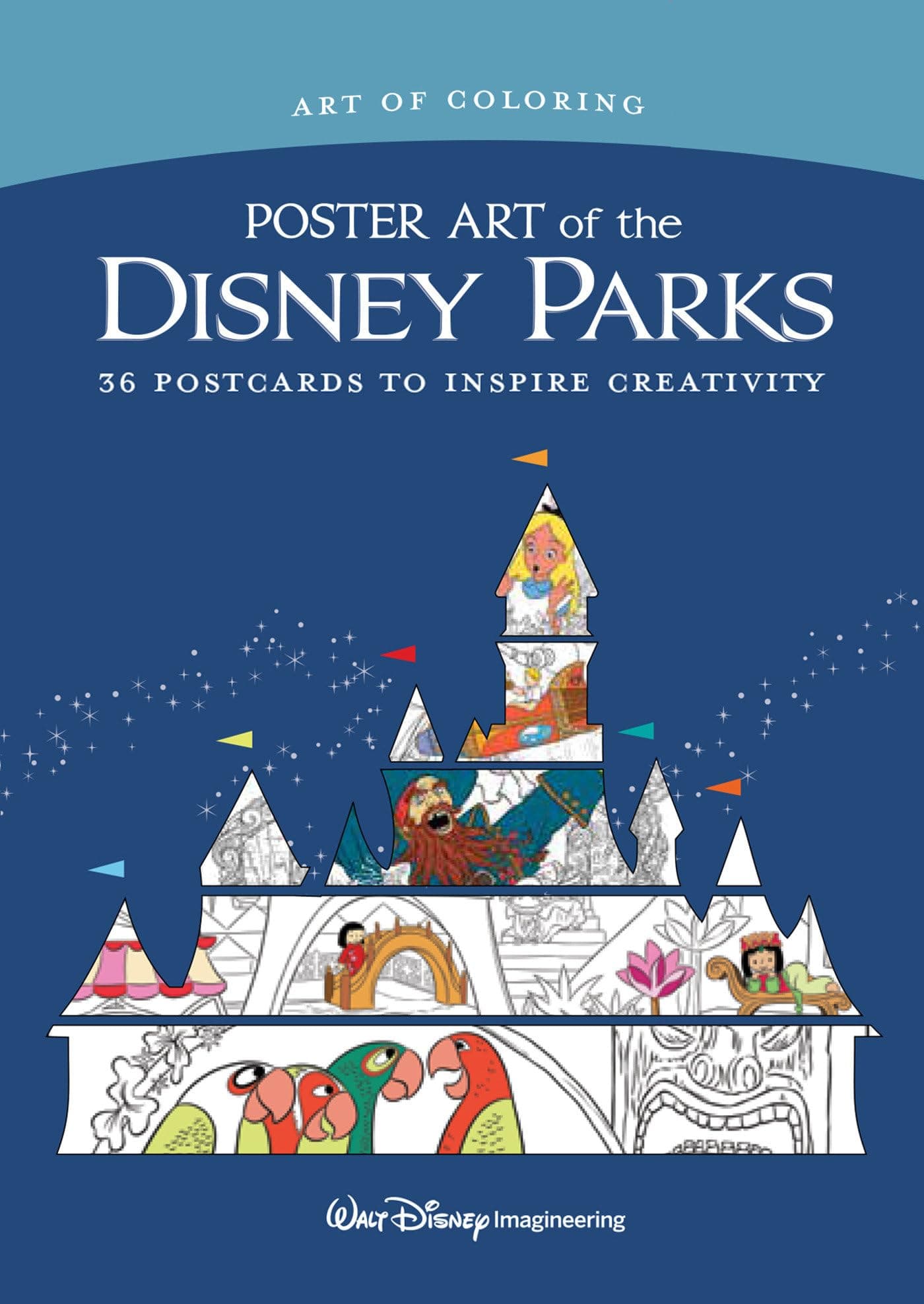 Art of Coloring: Poster Art of the Disney Parks: 36 Postcards to Inspire Creativity for Christmas Paperback – June 5, 2018