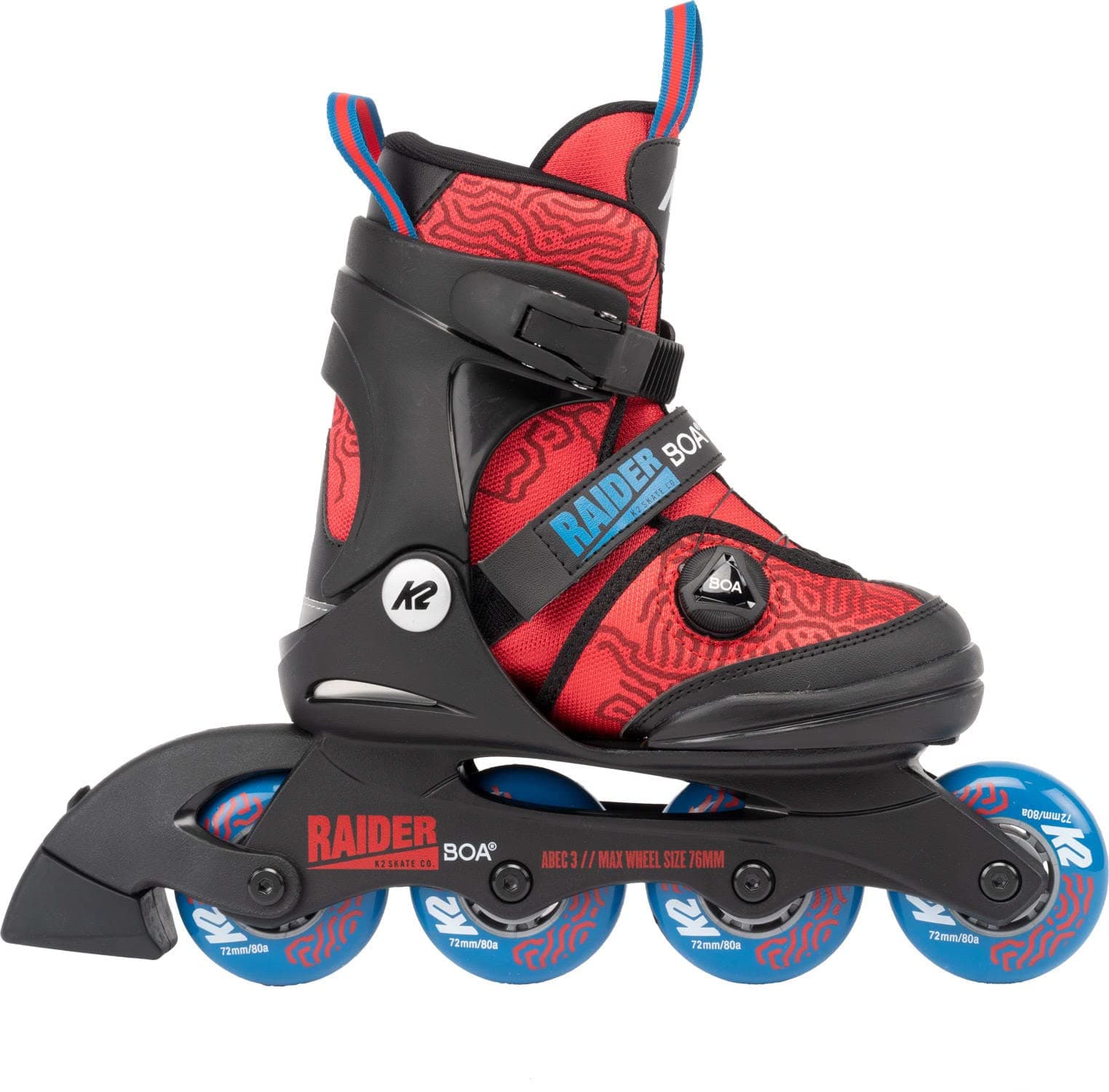 K2RAIDER BOA Kids Inline Skate 2022 red blue