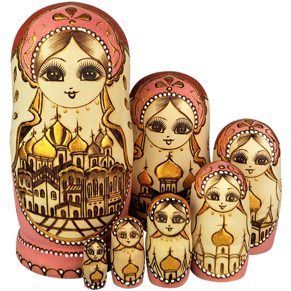 7pcs Russian Nesting Dolls Matryoshka handmade0707