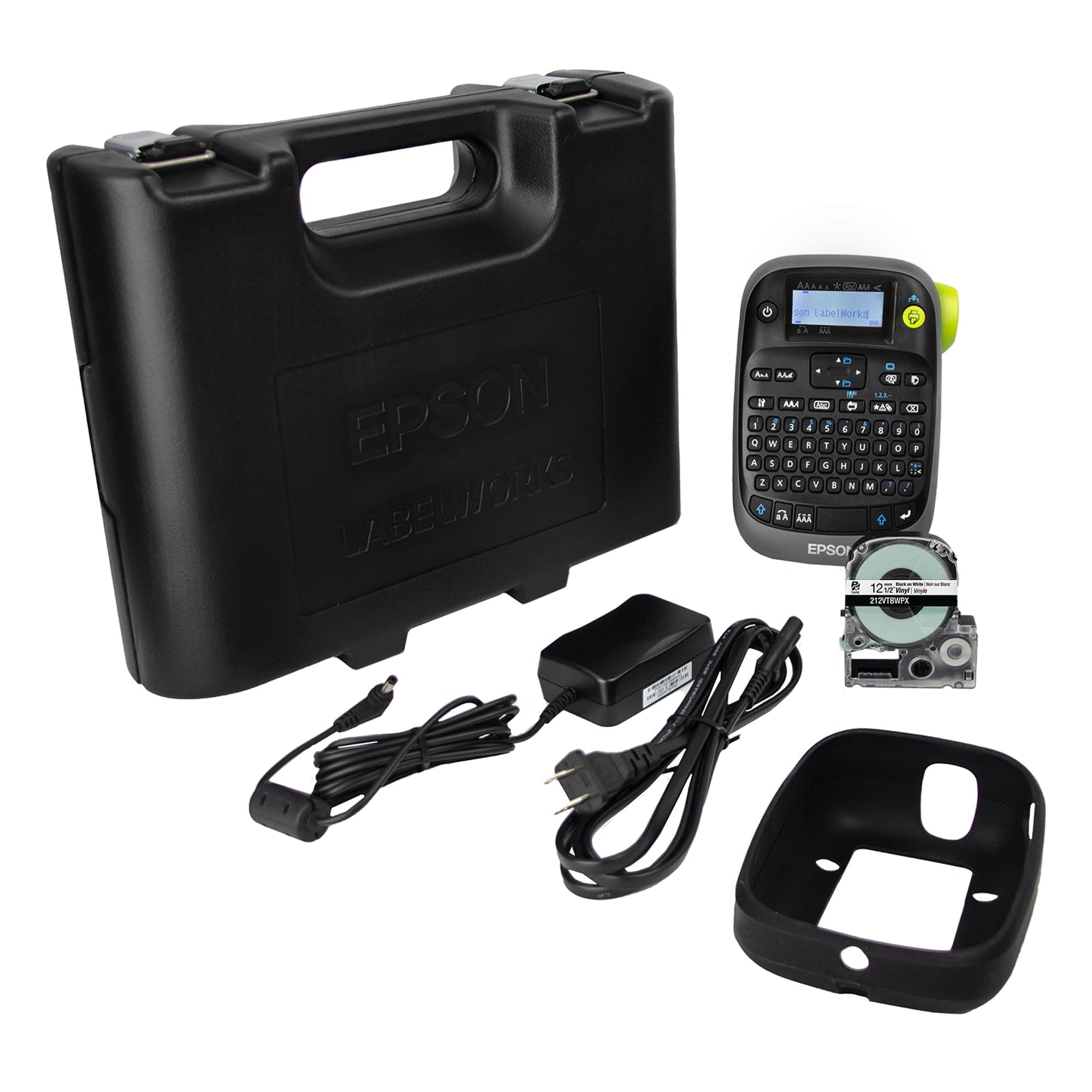 Epson LW-PX300VP Industrial Label Maker Complete Kit - with Accessories, Sticker Labels, Magnetic Tape Compatible, Only Uses 203 & 205 Shrink Tube Tapes, Portable Handheld Printer