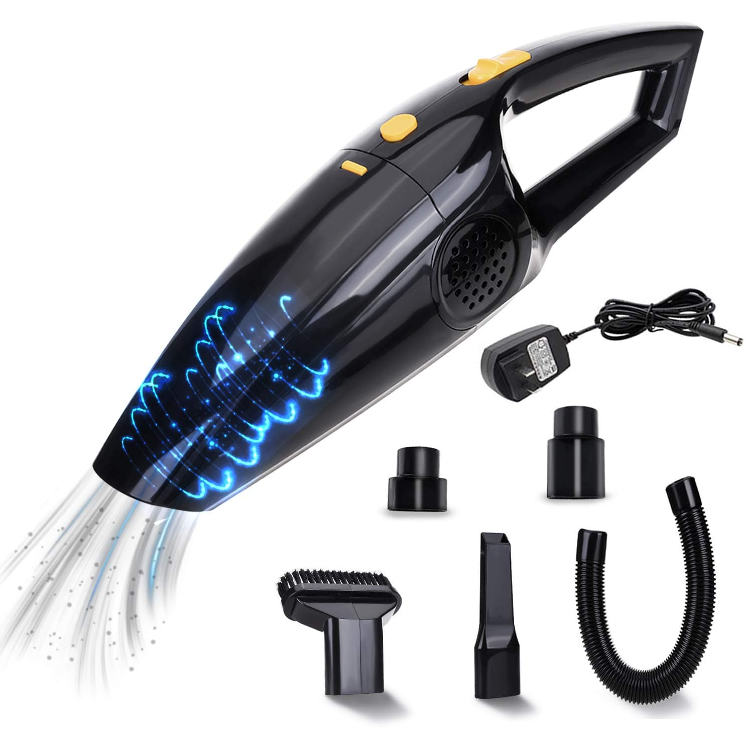 Rechargeable Handheld Vacuum Cordless, Vacuum Cleaner,120W Powerful Portable Hand-Held Cordless Vacuum Cleaner, Wet &Dry Vac Cleaner for Home and Car Cleaning