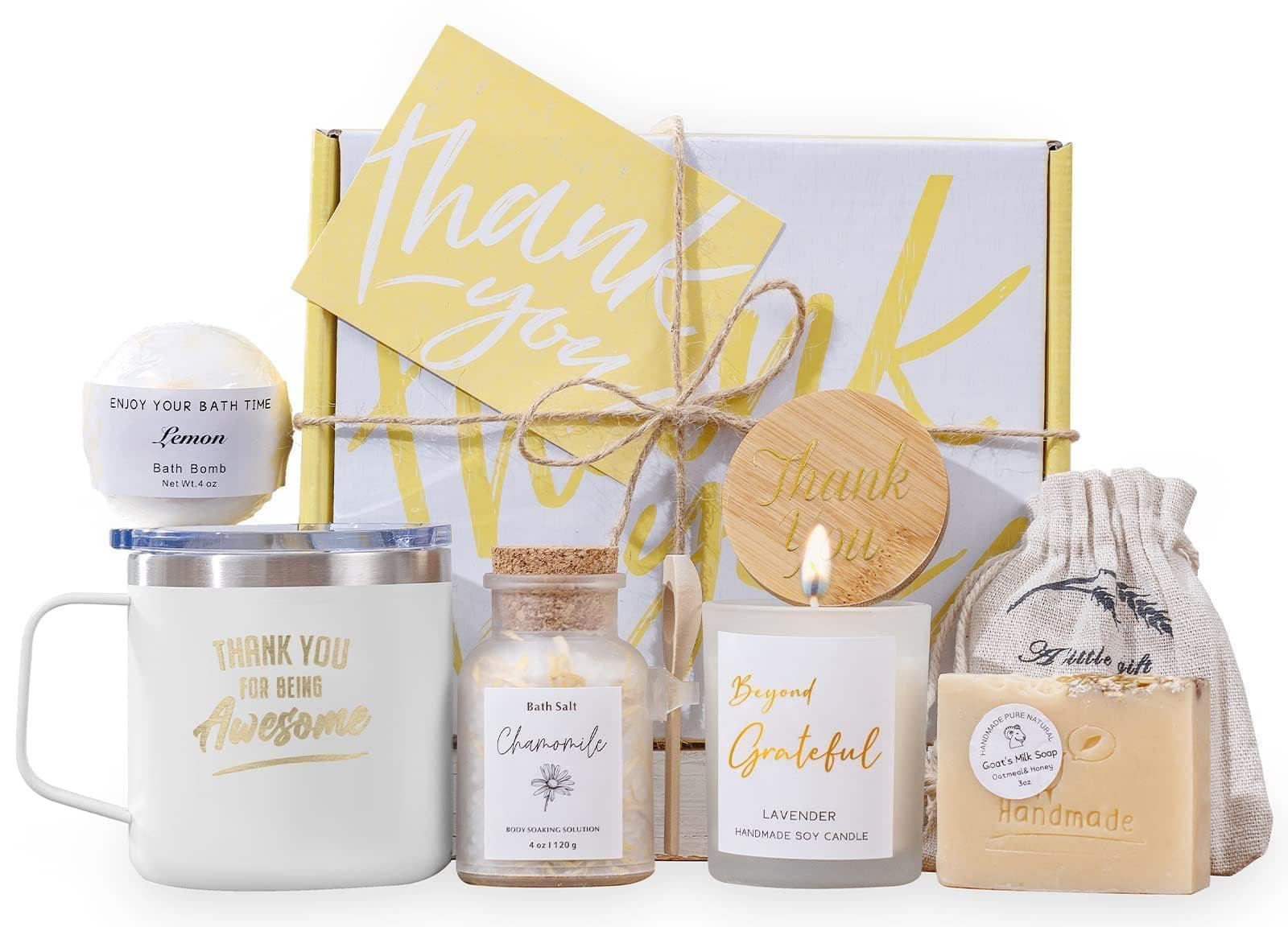 Thank You Gifts for Women Spa Thoughtful Unique Office Gift for Coworkers Nurse Friends Men Boss Employee Secretary Hostess Teacher Mom Principal Appreciation Gift Boxes Coffee Mug Holiday Gift Basket