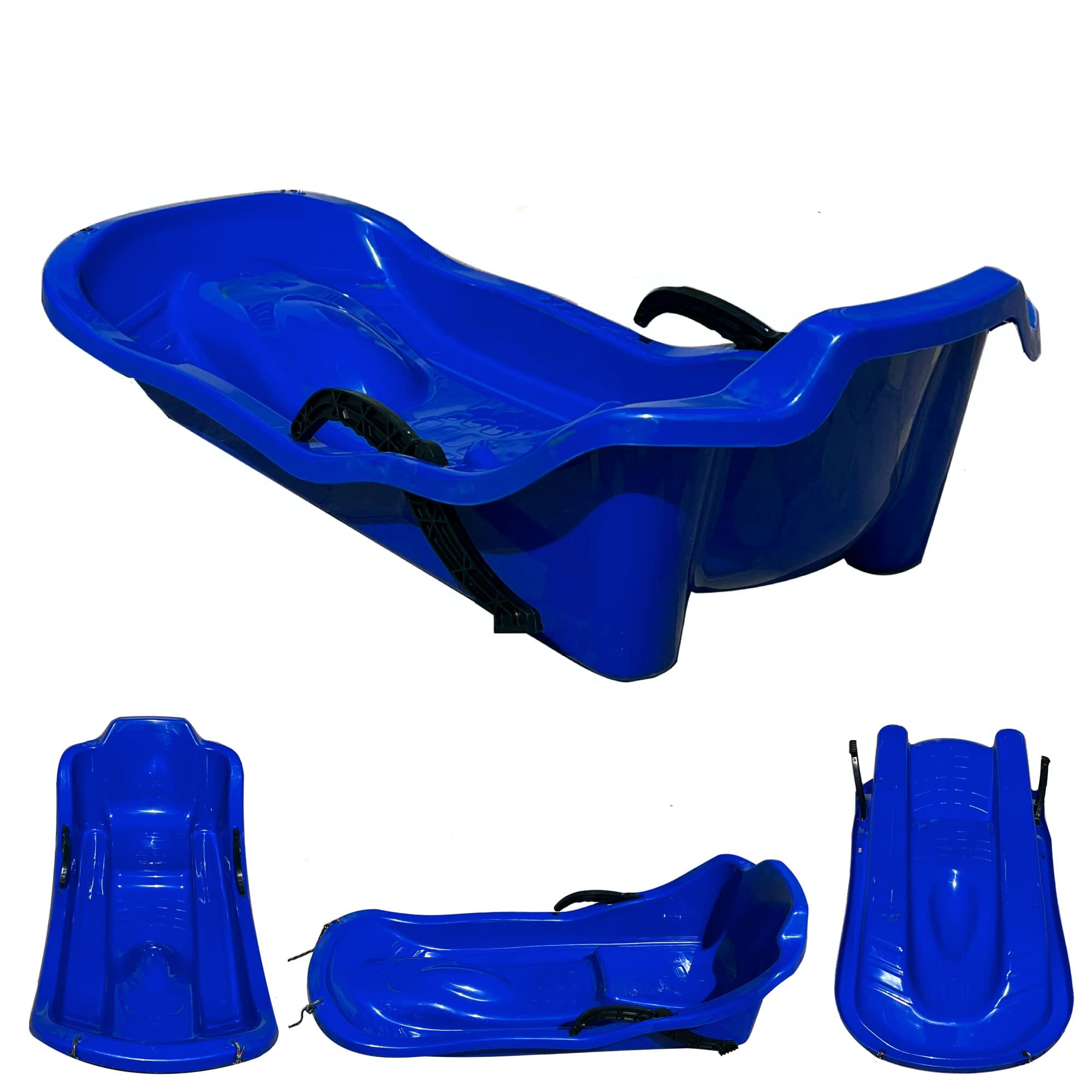 Heavy Duty Sand Skiing Board for 2 people With Brake Outdoor Sports Plastic Skiing Boards Sled Snow Grass Sand Board Ski Pad Snowboard With Rope for Two Adults Size - 108x47x34cm