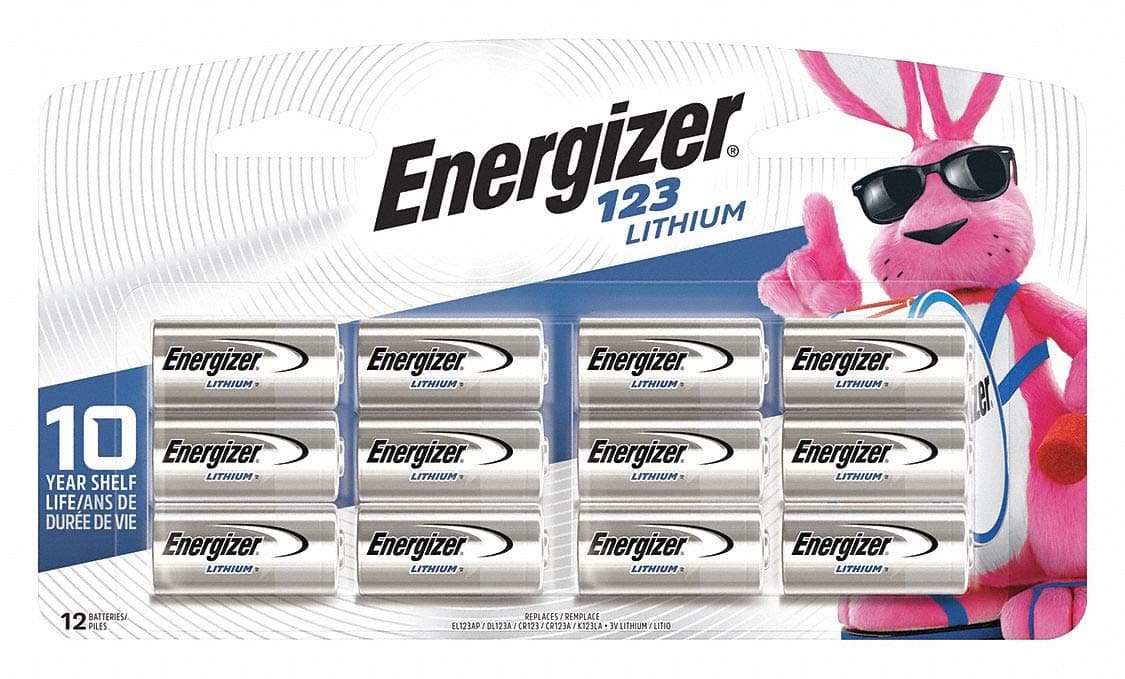 123 Lithium Photo Battery, 12 Batteries, 1-Pack