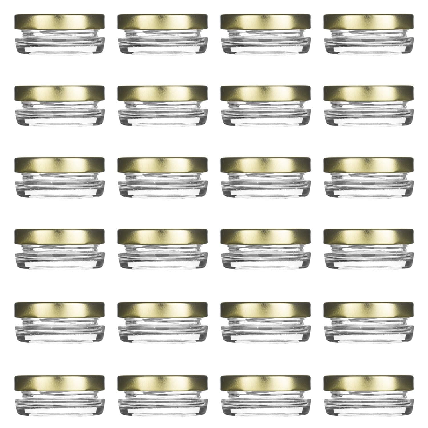 Small Mini Glass Jars With Tin Lids - 0.5 oz (Pack of 24) – All Purpose Empty Storage Jars