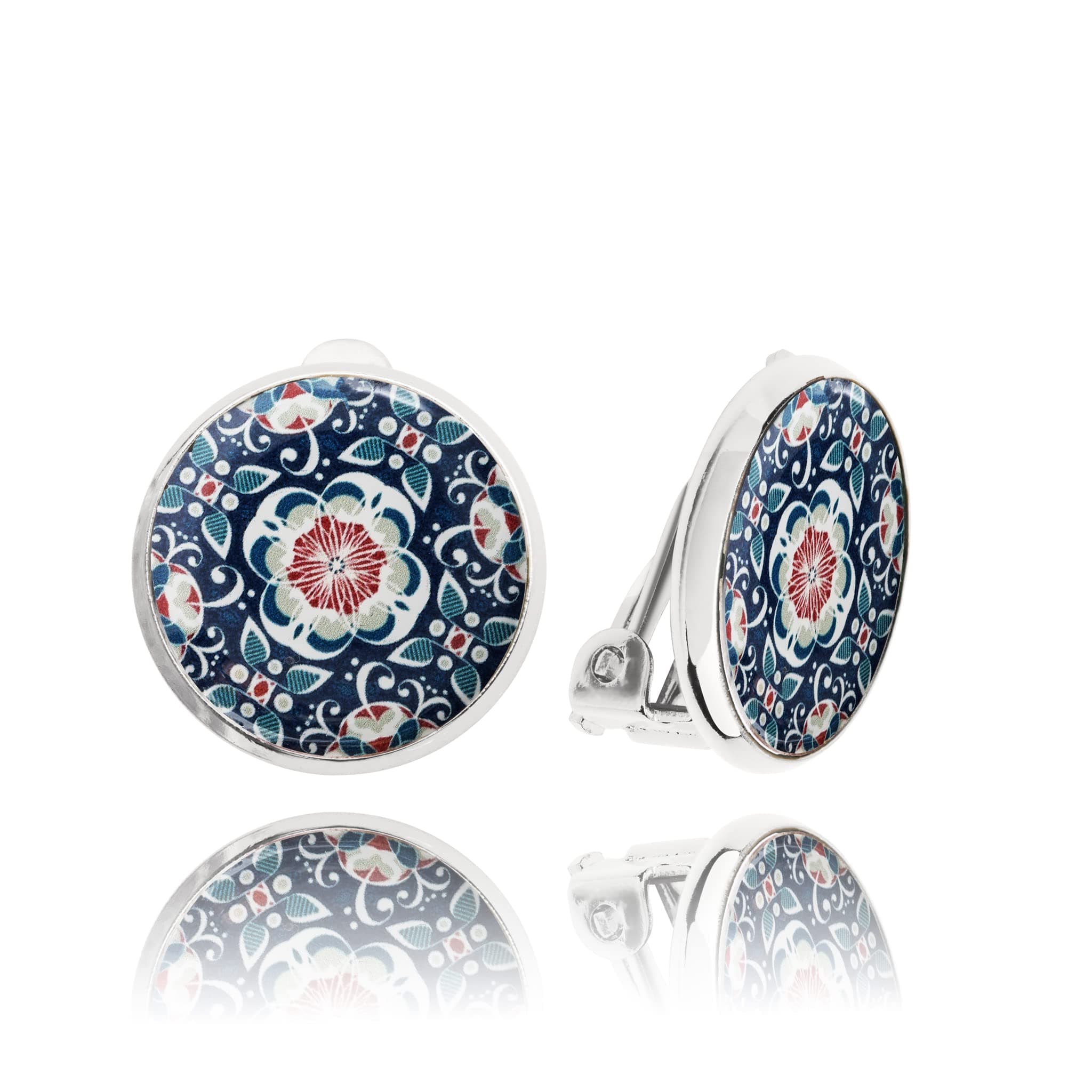 Round Small Clip on Earrings for Women, Elegant Non-Pierced Design