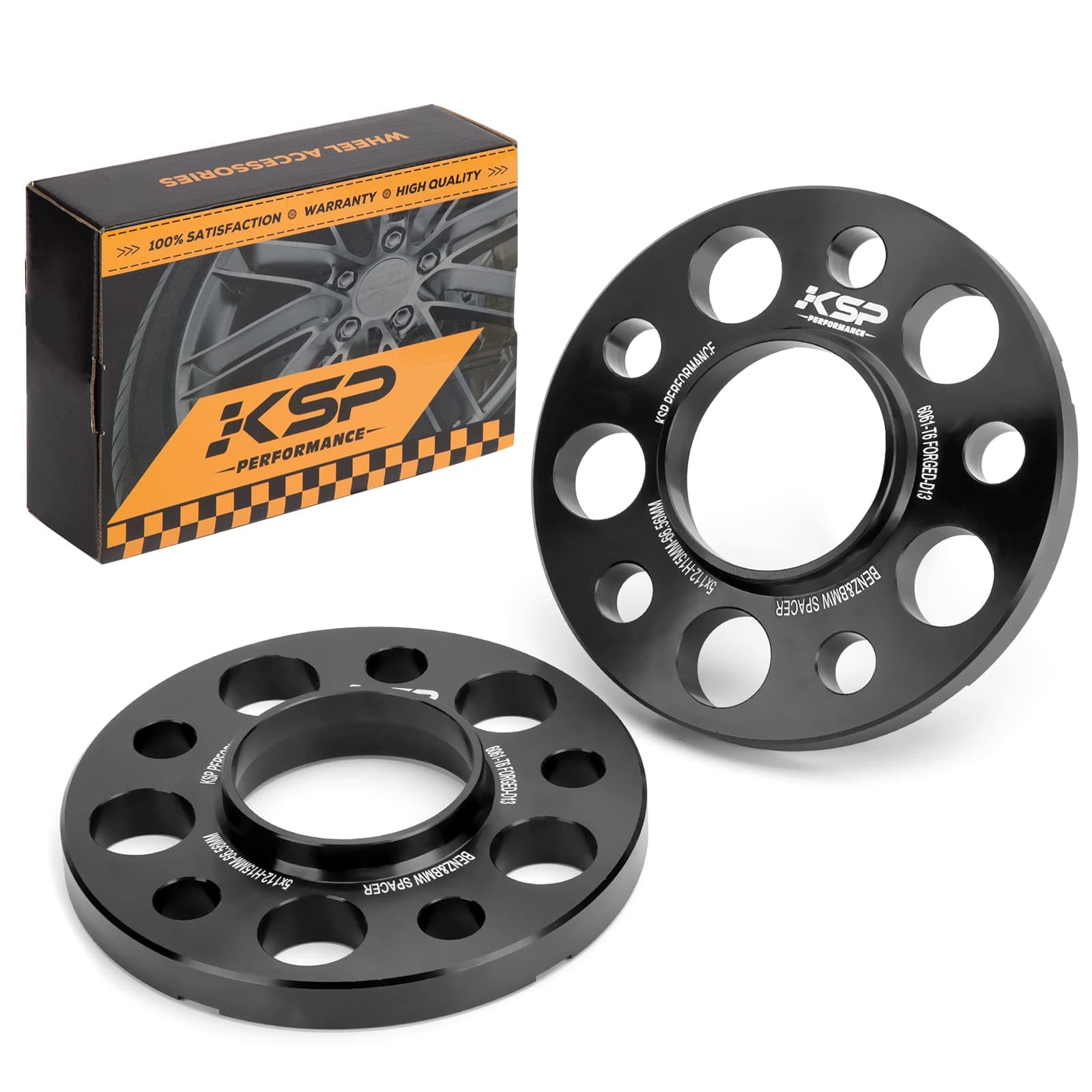 KSP PERFORMANCE 5X112mm Wheel Spacers,15mm 66.56mm Hubcentric Bore Forged Tuning Spacer for Most Newer A4 S4 A5 S5 A6 S6 A7 S7 A8 Quattro, 2019+ (G-Chassis),2pcs