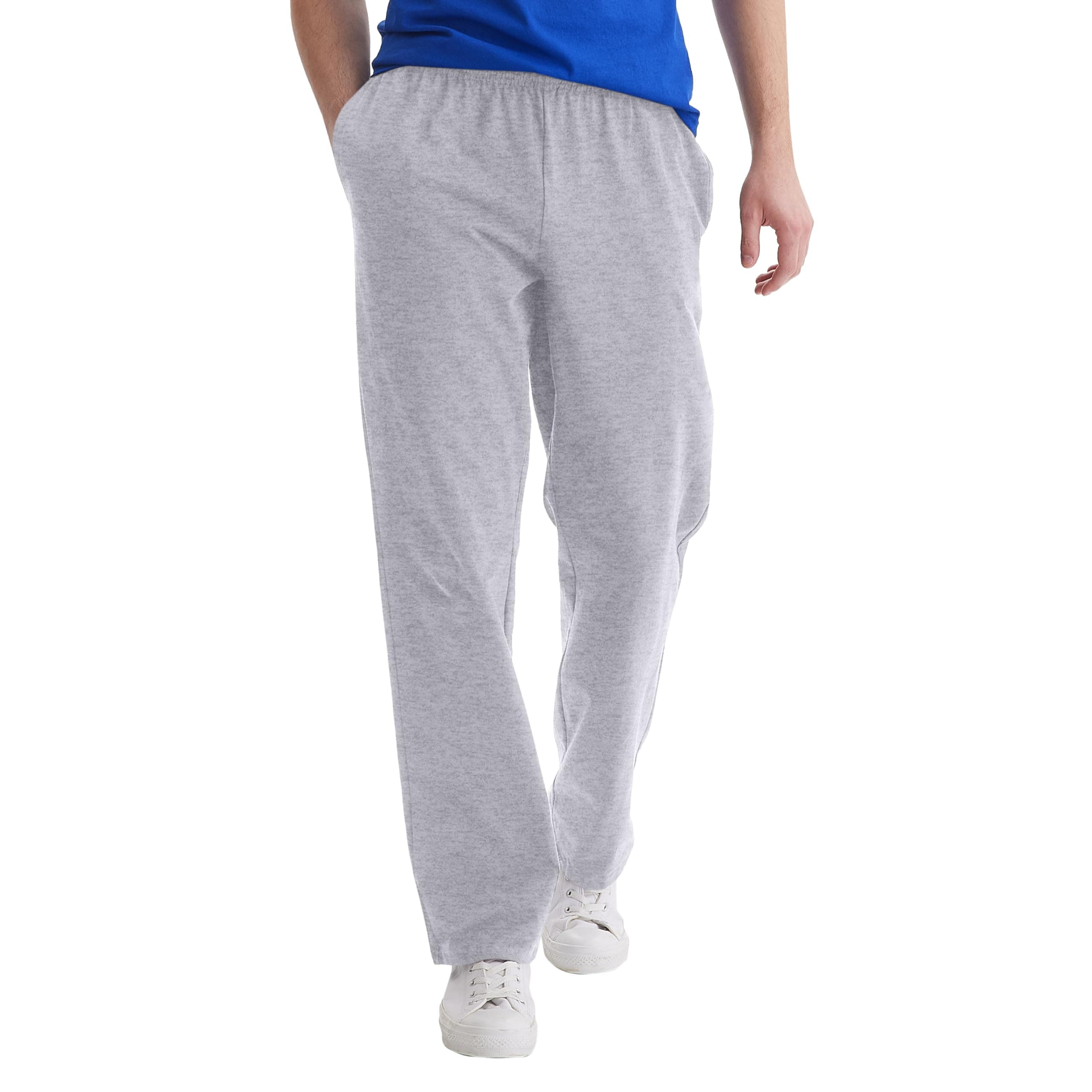 Men's Essentials Jersey Sweatpants, Cotton Lounge Pants with Pockets for Men