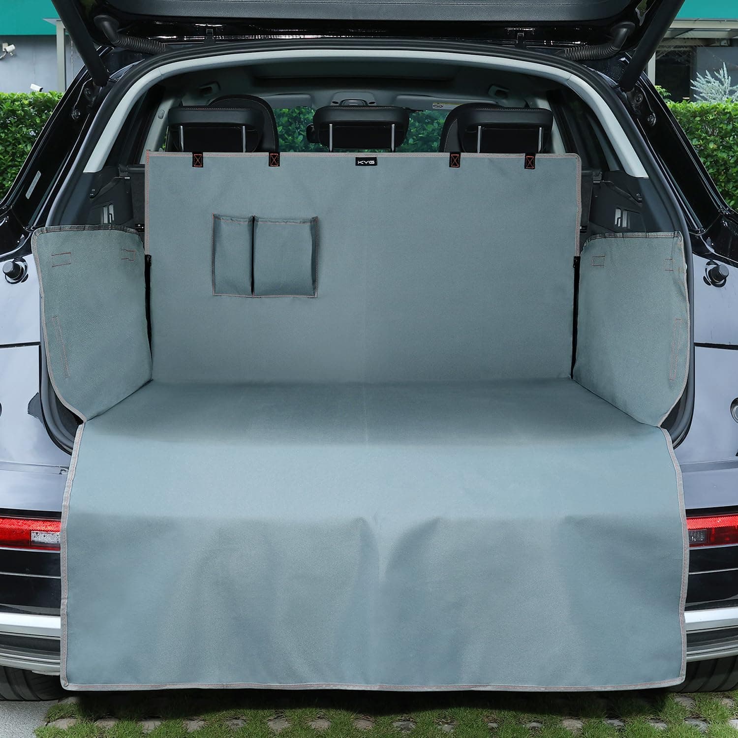 KYG Car Boot Liner With Bumper & Side Protection - Heavy Duty Waterproof Universal Protector Mat for Cars, SUVs & Trucks - 184 * 105 * 38cm, Grey