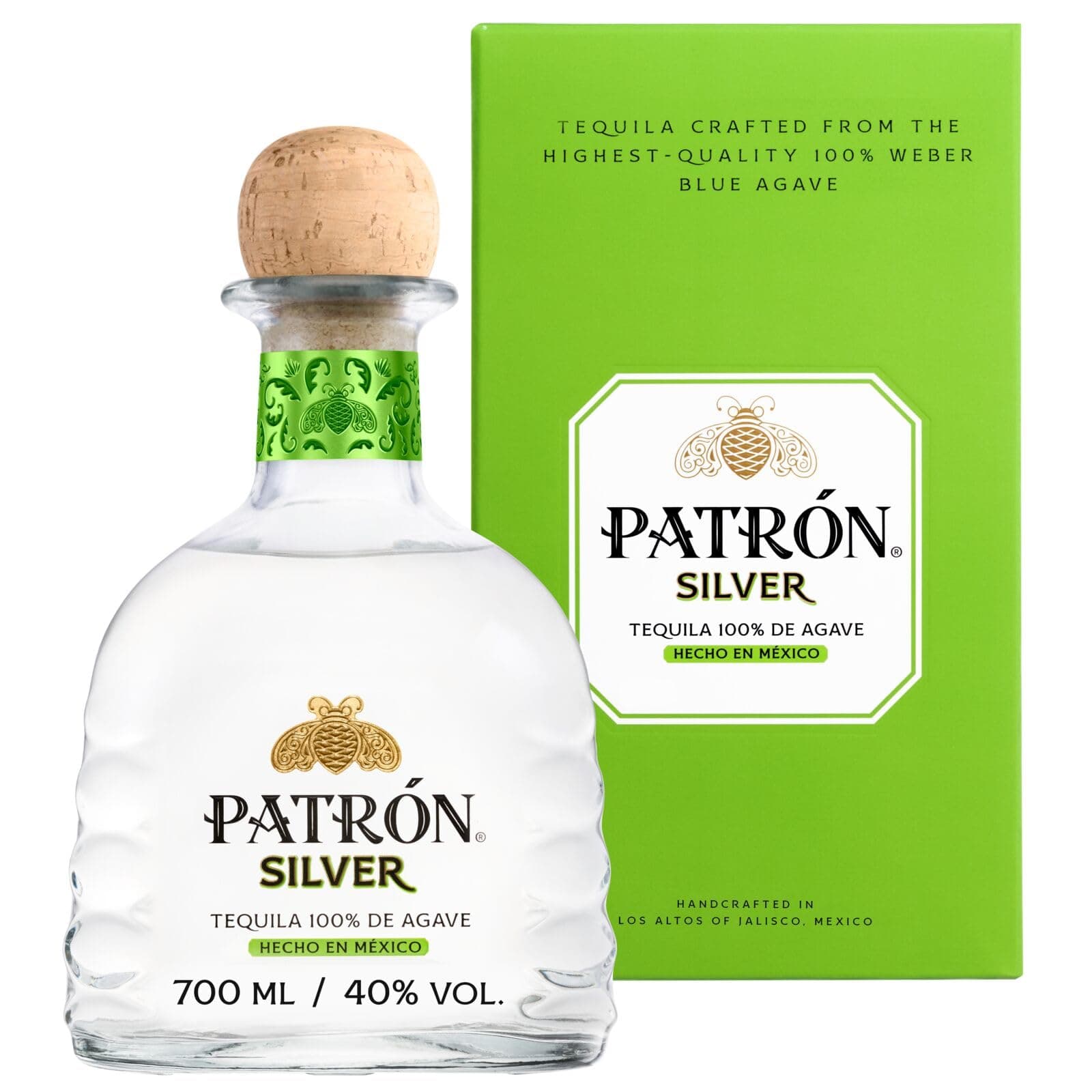 Silver Premium Tequila, 40% ABV, 70cl / 700ml, Made from the Finest 100% Weber Blue Agave, Handcrafted in Small Batches in Mexico (Packaging May Vary)