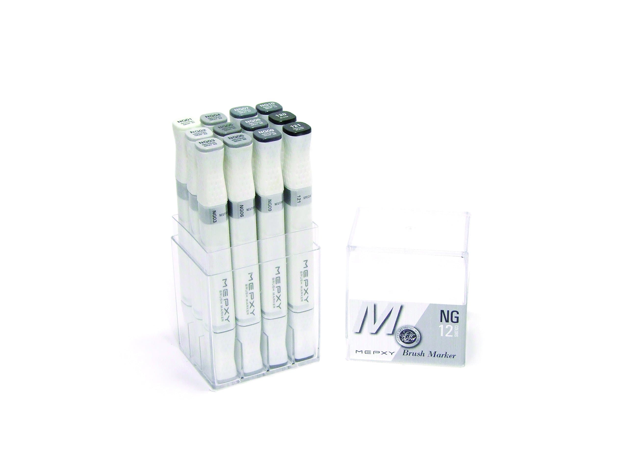 Mepxy Brush Marker Set of 12color - Neutral Gray