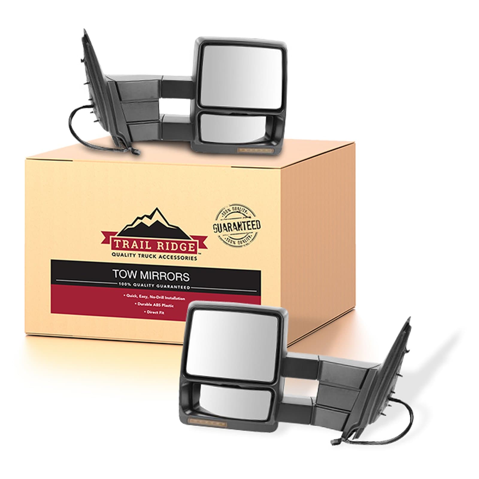 Trail Ridge Tow Mirror Power Heat Signal Memory Puddle Black Pair for Expedition