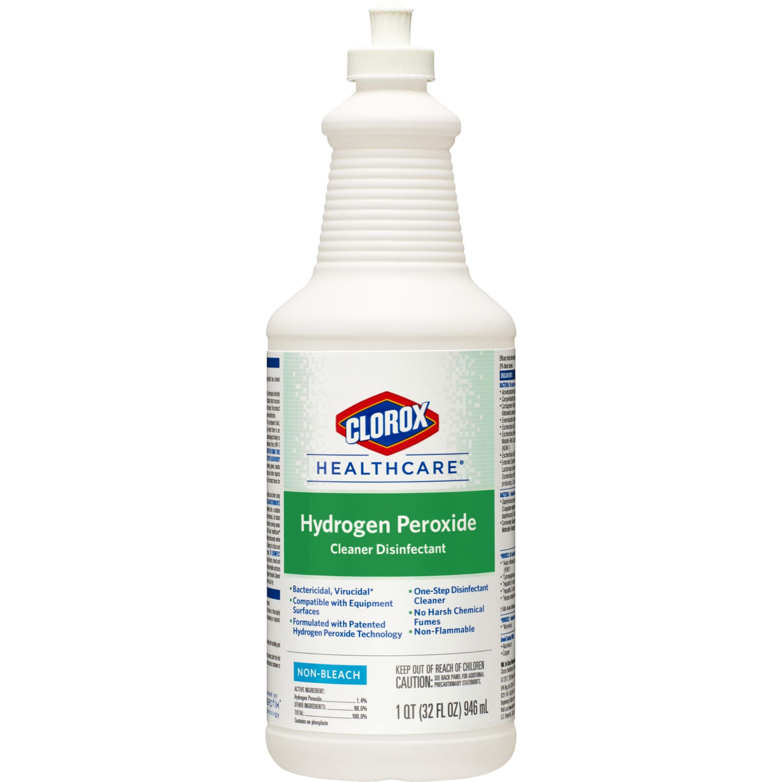 CLOROX Healthcare Hydrogen Peroxide Cleaner Disinfectant Pull-Top, 32 Ounces