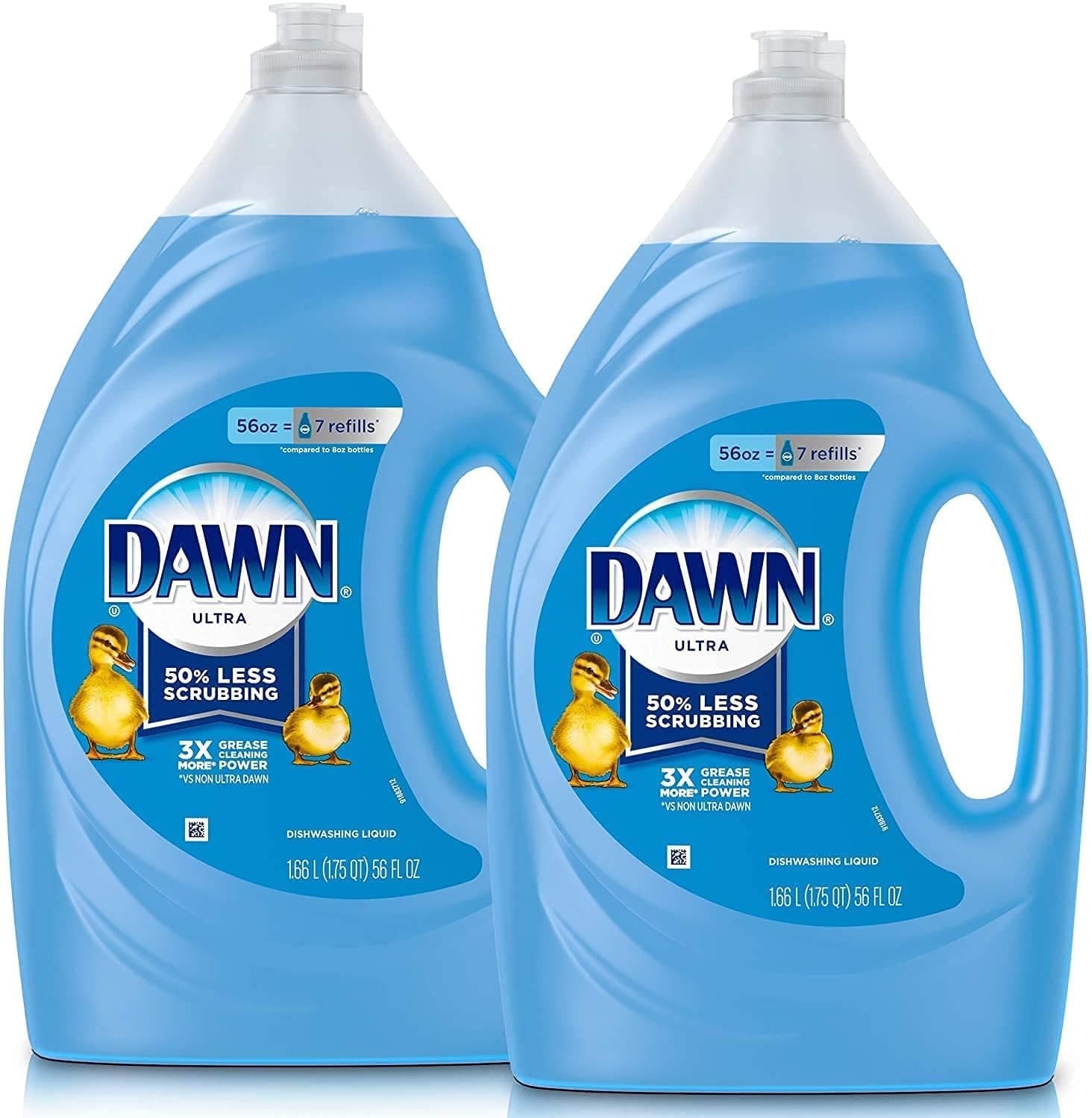 Dawn Super Dishwasher Liquid Dish Detergent, Original Scent, 56 oz
