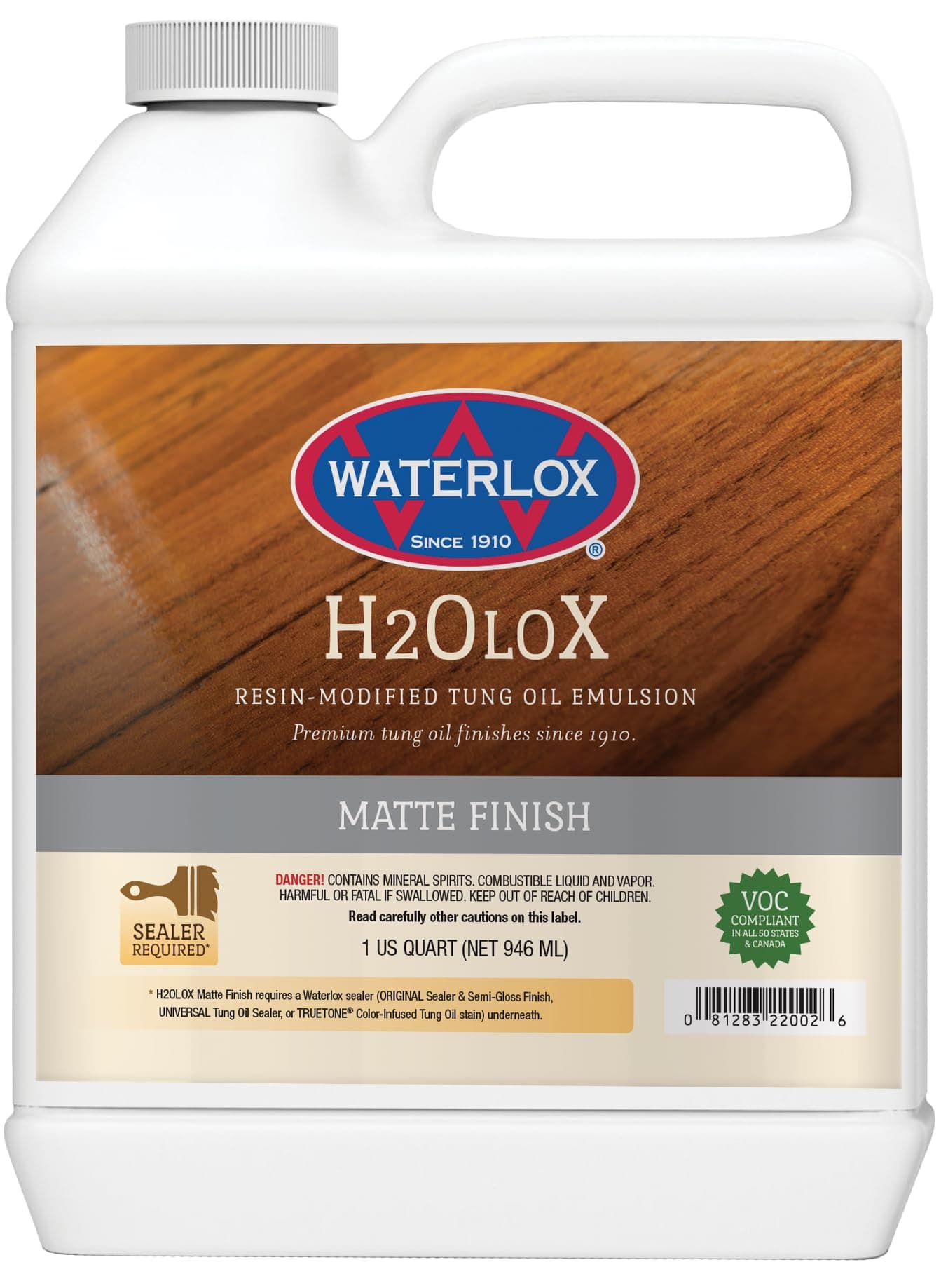 Waterlox H2OLoX Water Based - Matte Finish - Quart