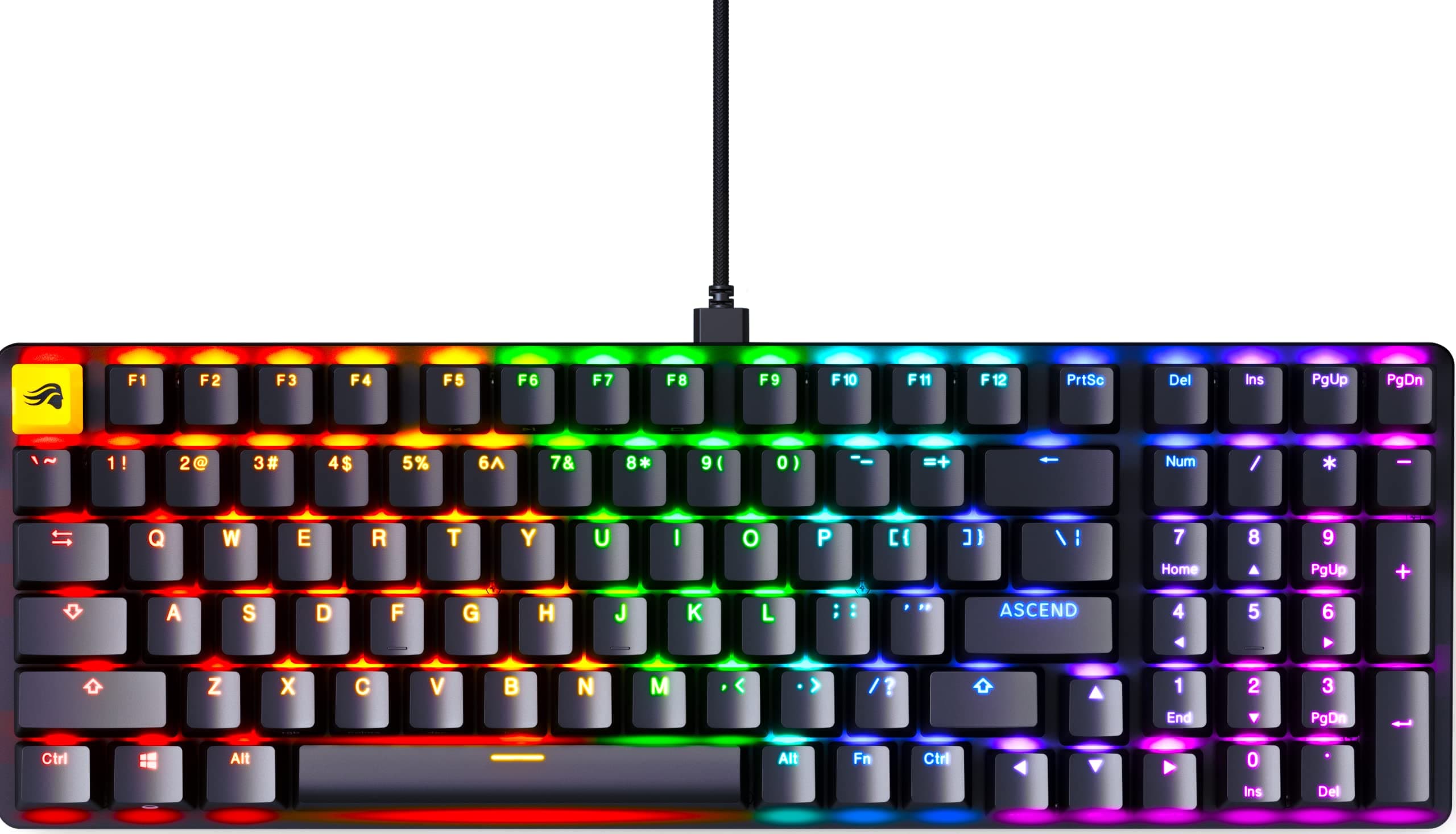 GMMK 2 Gaming Mechanical Keyboard - Hotswap Cherry Mx Style Linear Switches- Full Size Wired Keyword- Double Shot Keycaps, RGB - PC Setup Accessories - 96%, Black