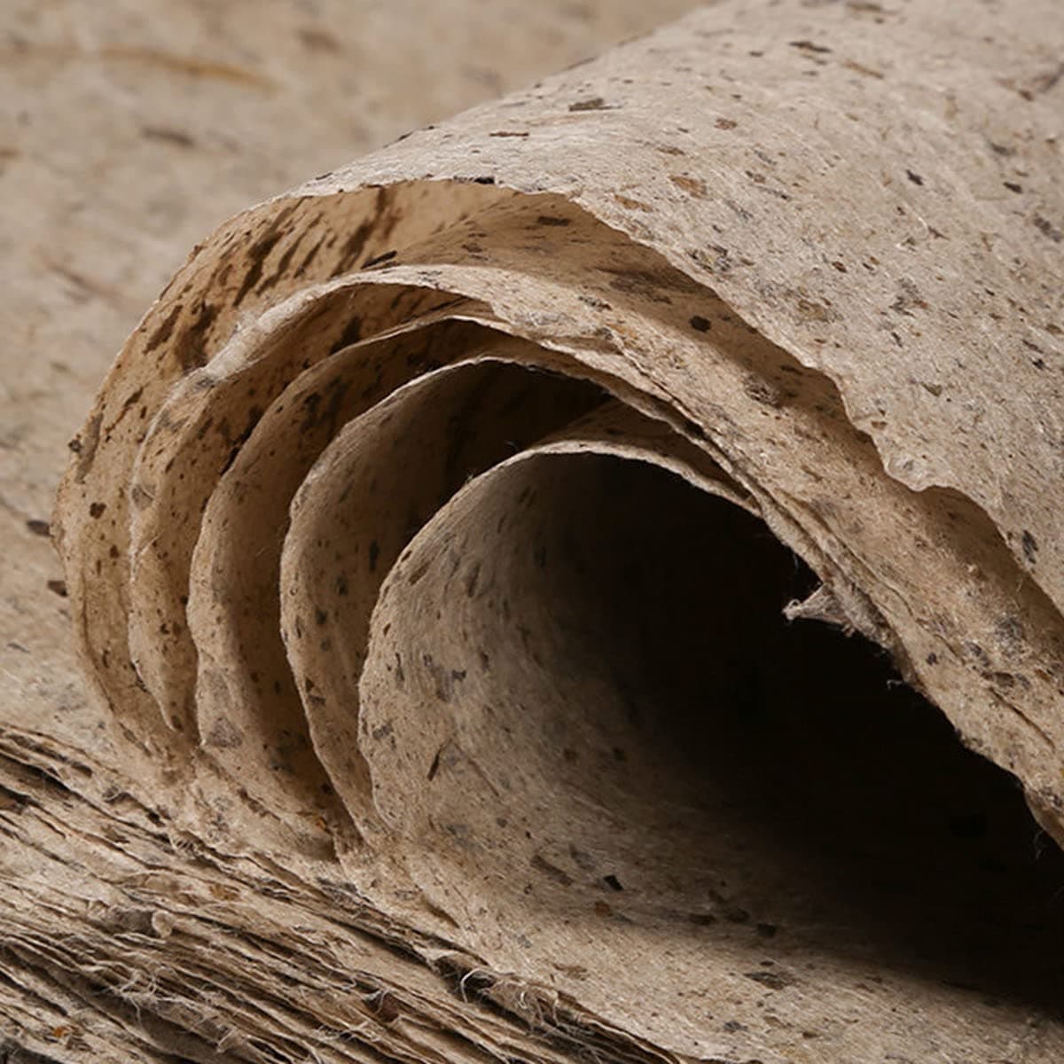 Mulberry Paper, 50Sheets 11.8" x 15.7" Natural Fiber Texture, Chinese Style Handmade, Ideal for Painting, DIY Crafts, Scrapbooking and Decorating