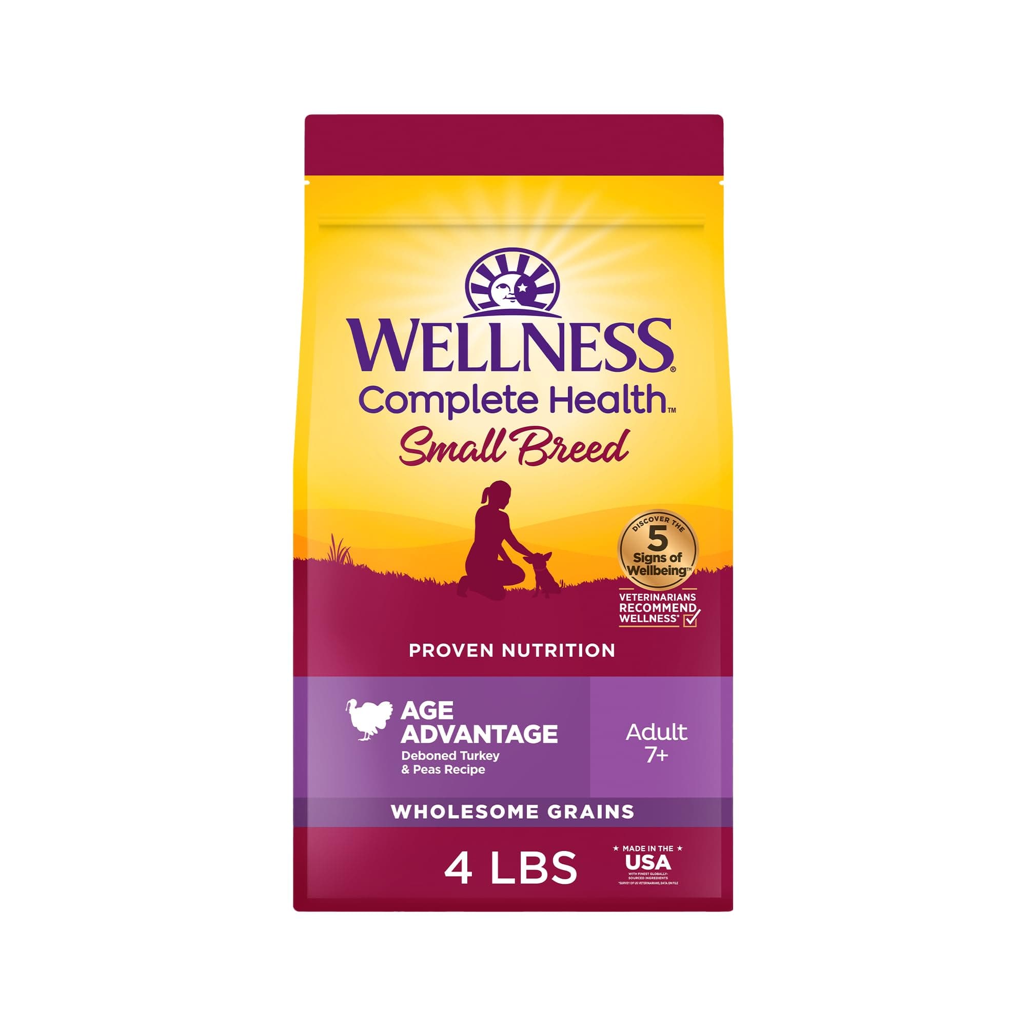 Wellness Just For Senior Health Recipe Small Breed Natural Dry Dog Food, 4 lbs