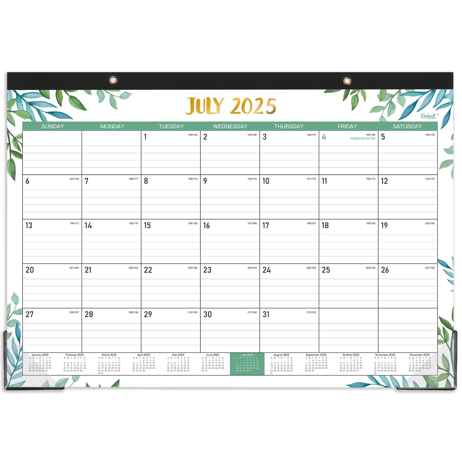 2022-2023 Desk Calendar - 18 Months Desk Calendar 2022-2023, 12" x 17", JUL 2022- DEC 2023, Calendar 2022-2023, Large Ruled Blocks for Planning and Organizing for Home or Office